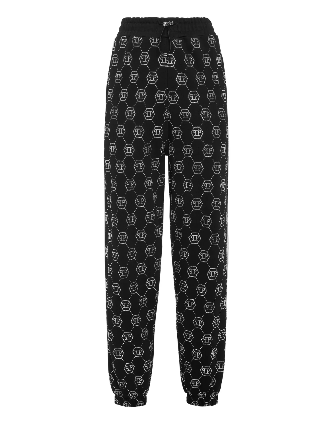 Washed Fleece Joggers Monogram Strass, цвет: Черный