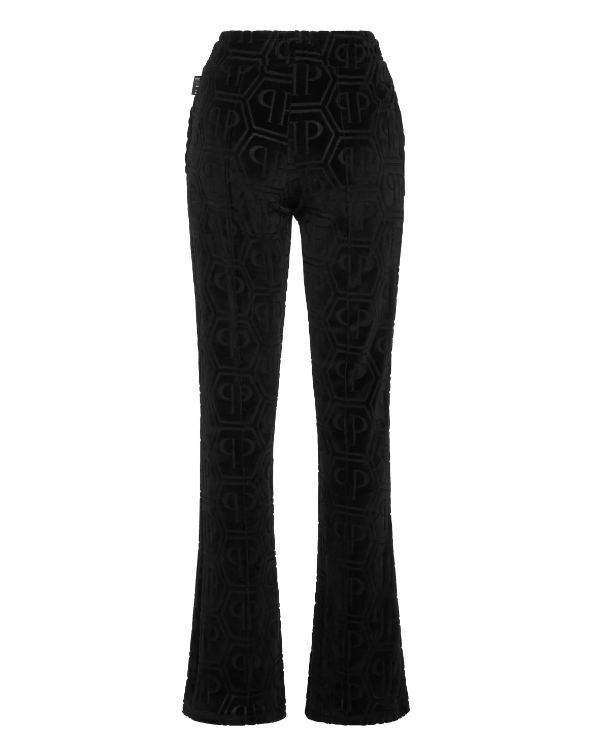 Flared Jogging Pants Jacquard Monogram, цвет: Черный