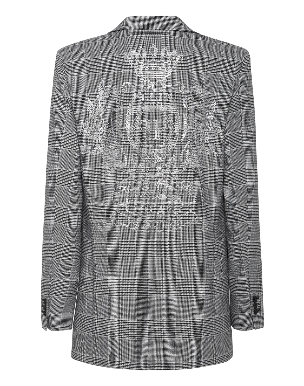 Boyfriend Fit Blazer Prince of Wales Crest, цвет: Серый
