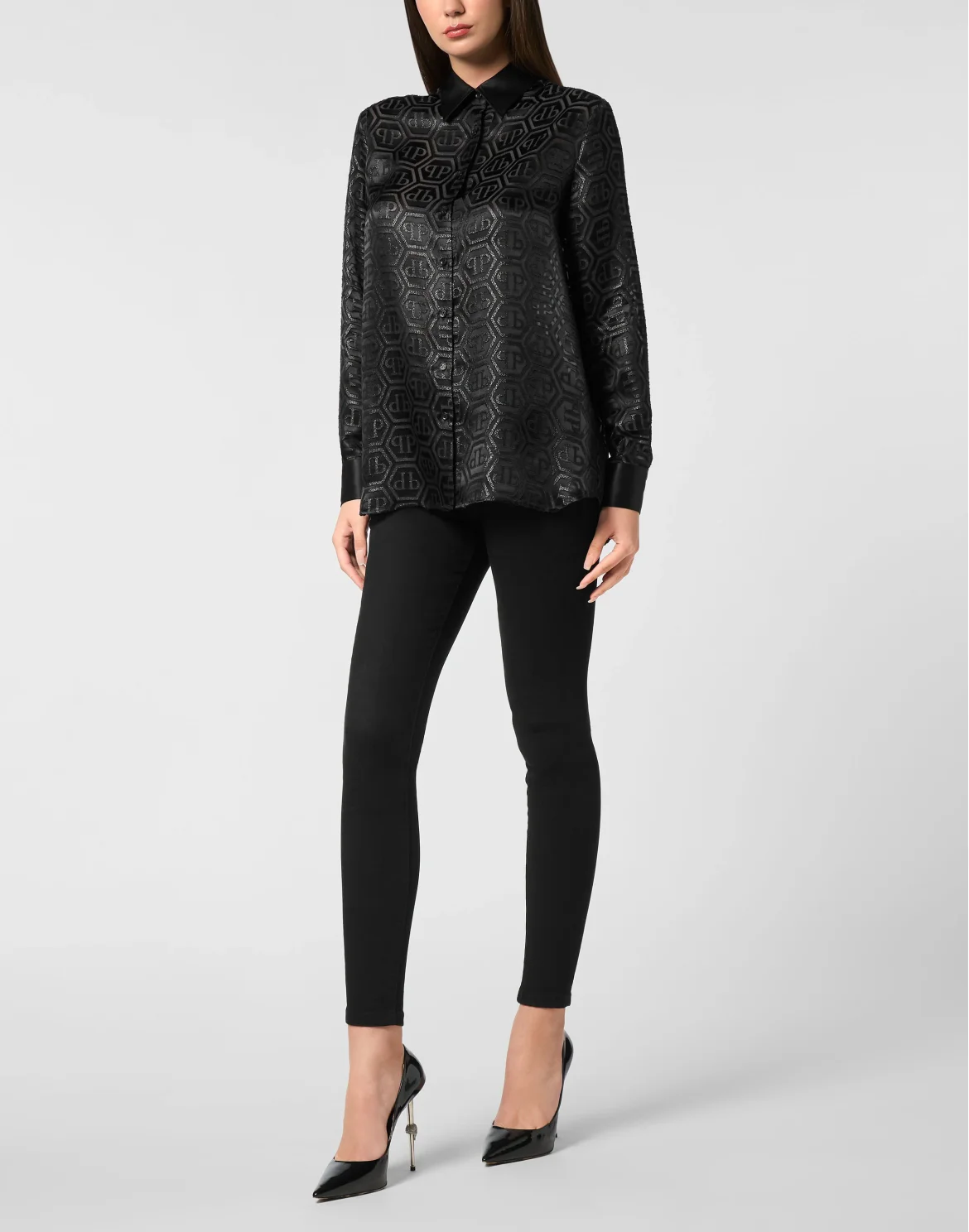 Regular Fit Shirt Monogram, цвет: Черный