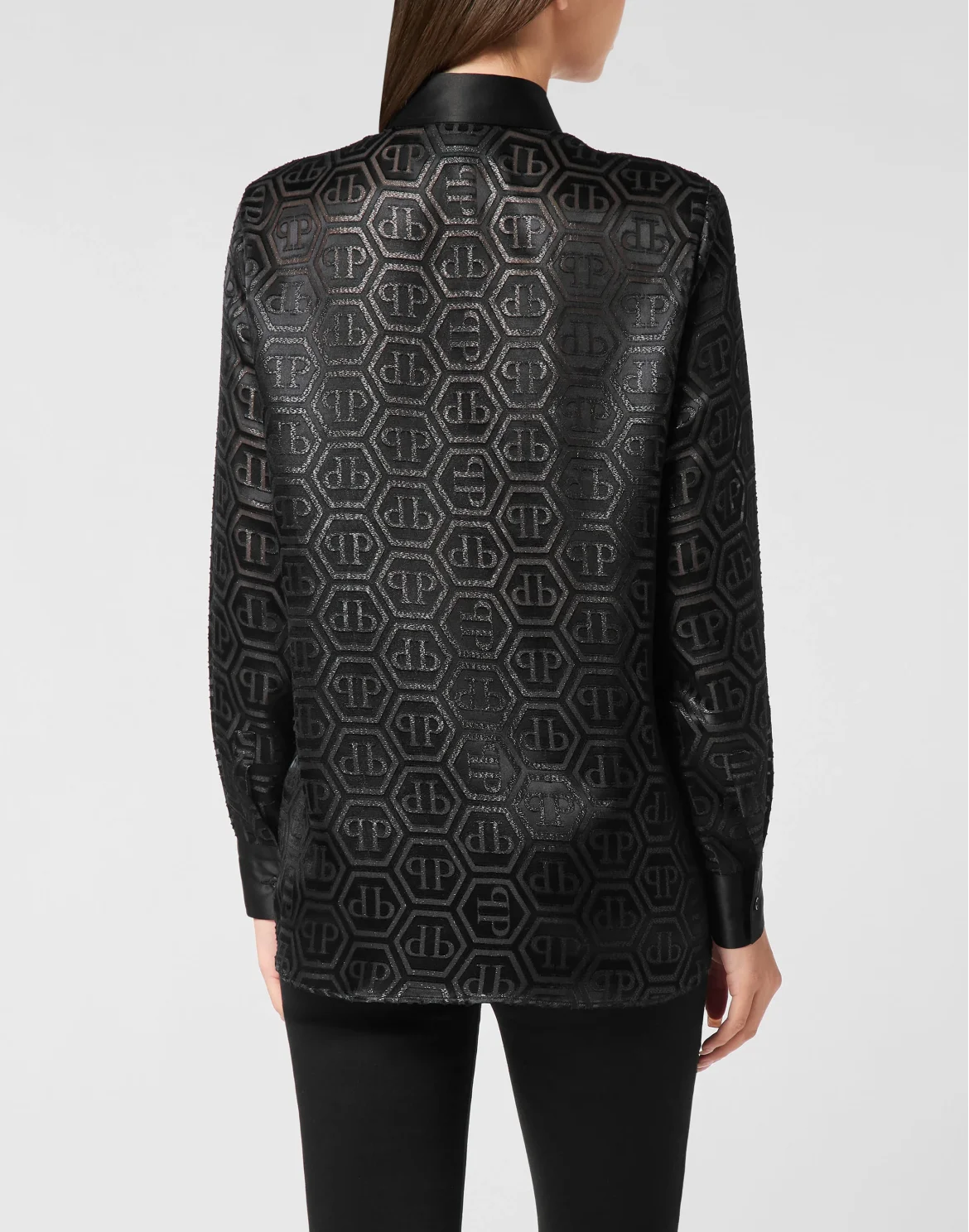 Regular Fit Shirt Monogram, цвет: Черный
