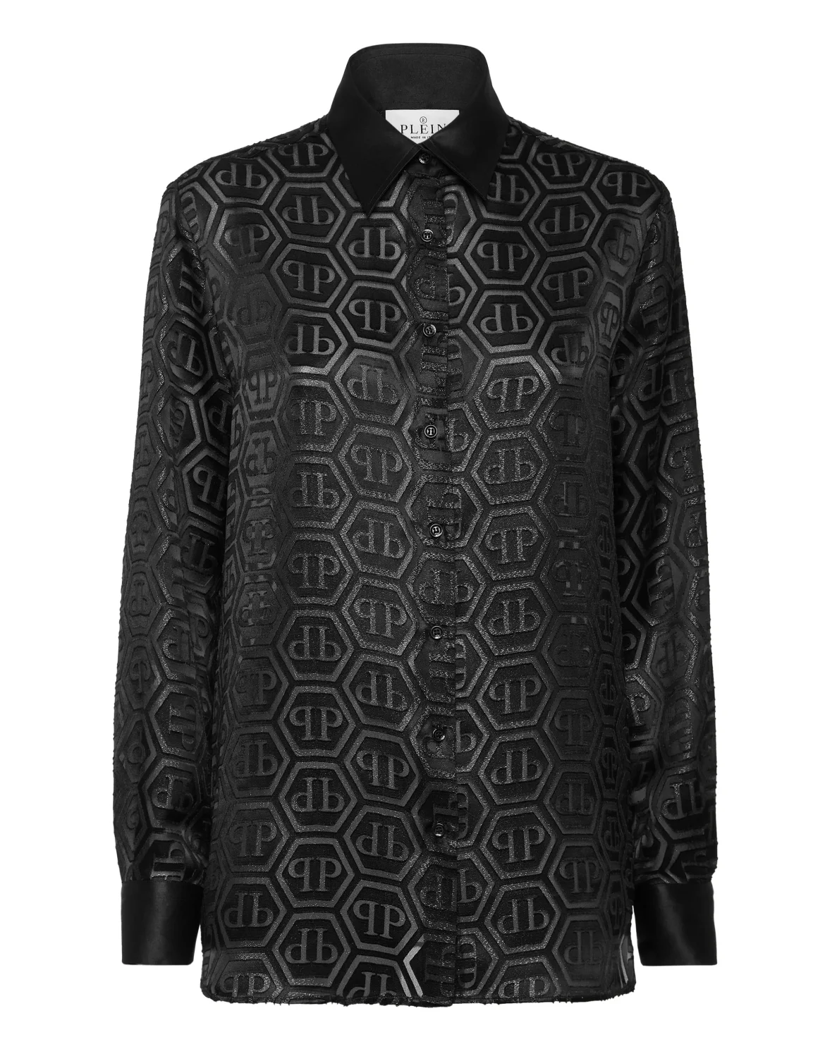 Regular Fit Shirt Monogram, цвет: Черный