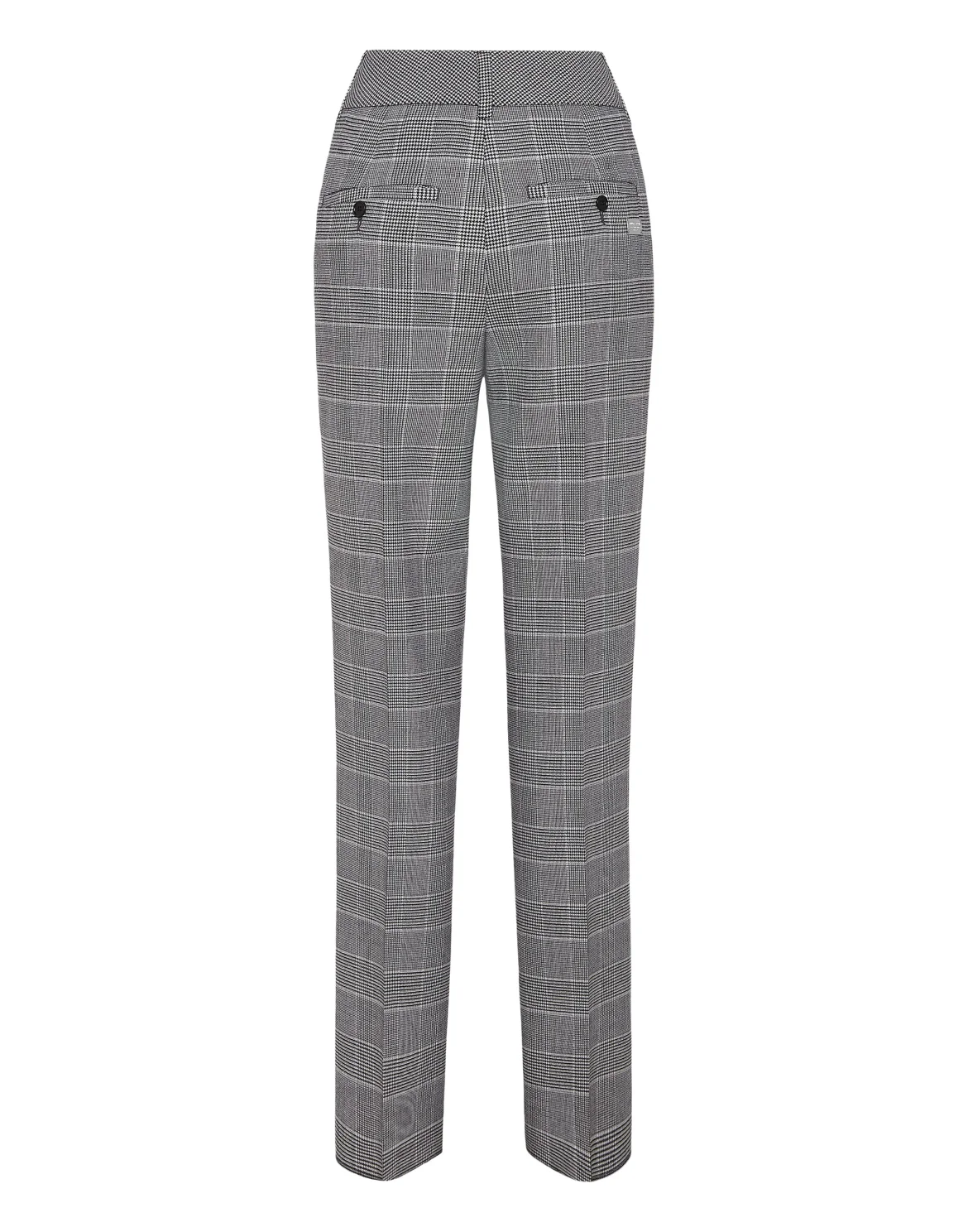 Long Straight Trousers Prince of Wales, цвет: Серый