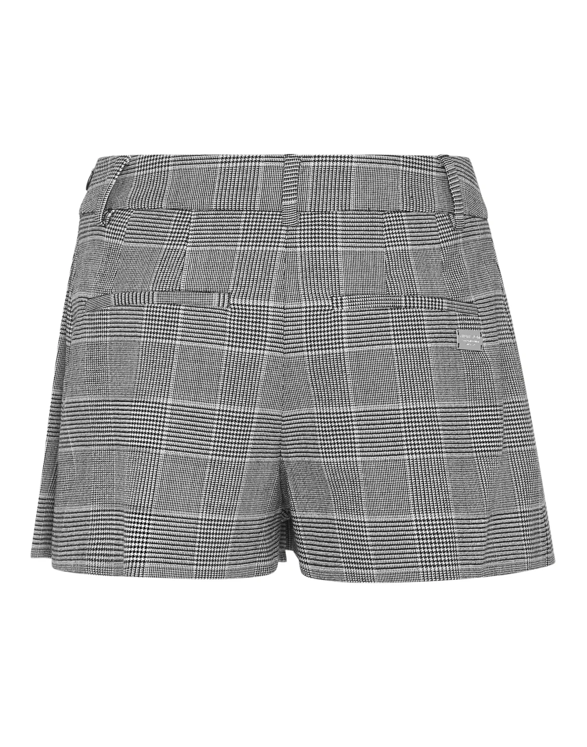 Pleated Short Skirt Prince of Wales, цвет: Серый