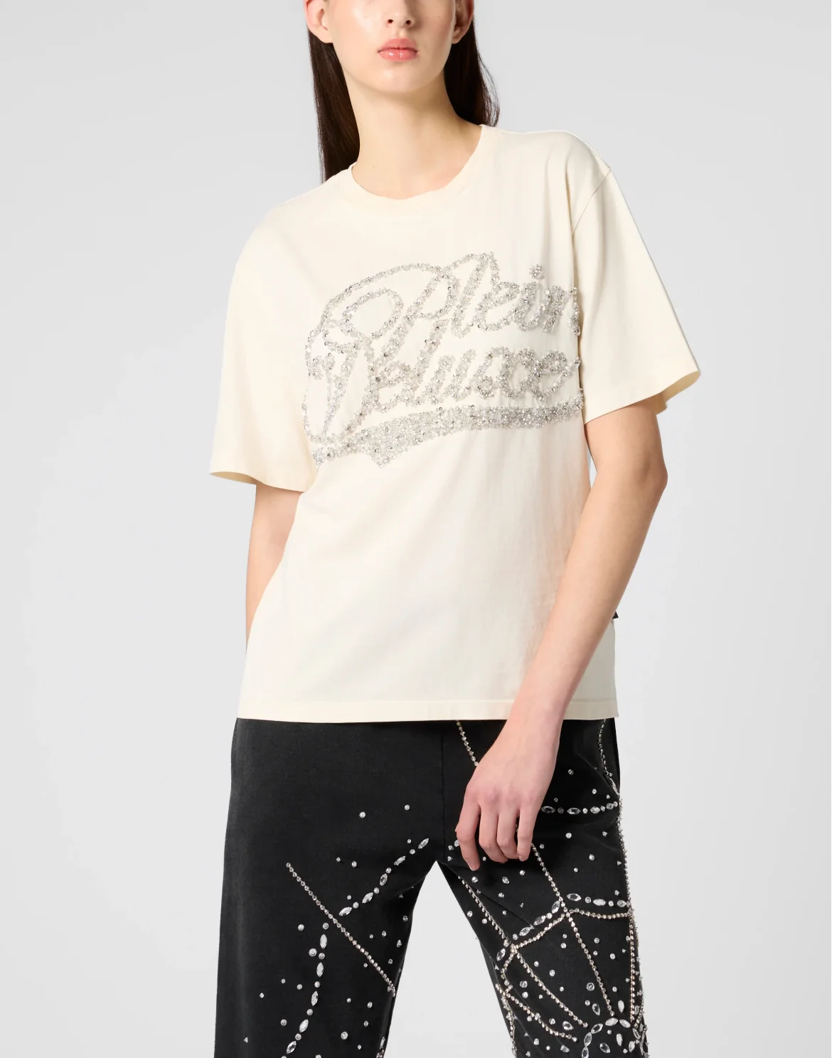 Man Fit T-Shirt Plein Deluxe Signature, цвет: Бежевый