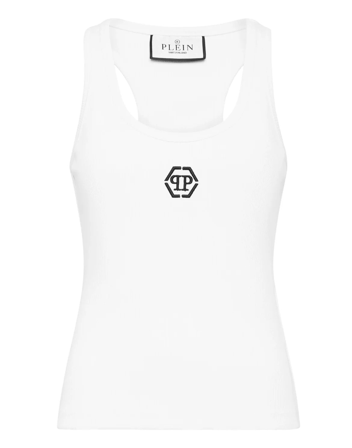 Ribbed Tank Top Hexagon, цвет: Белый