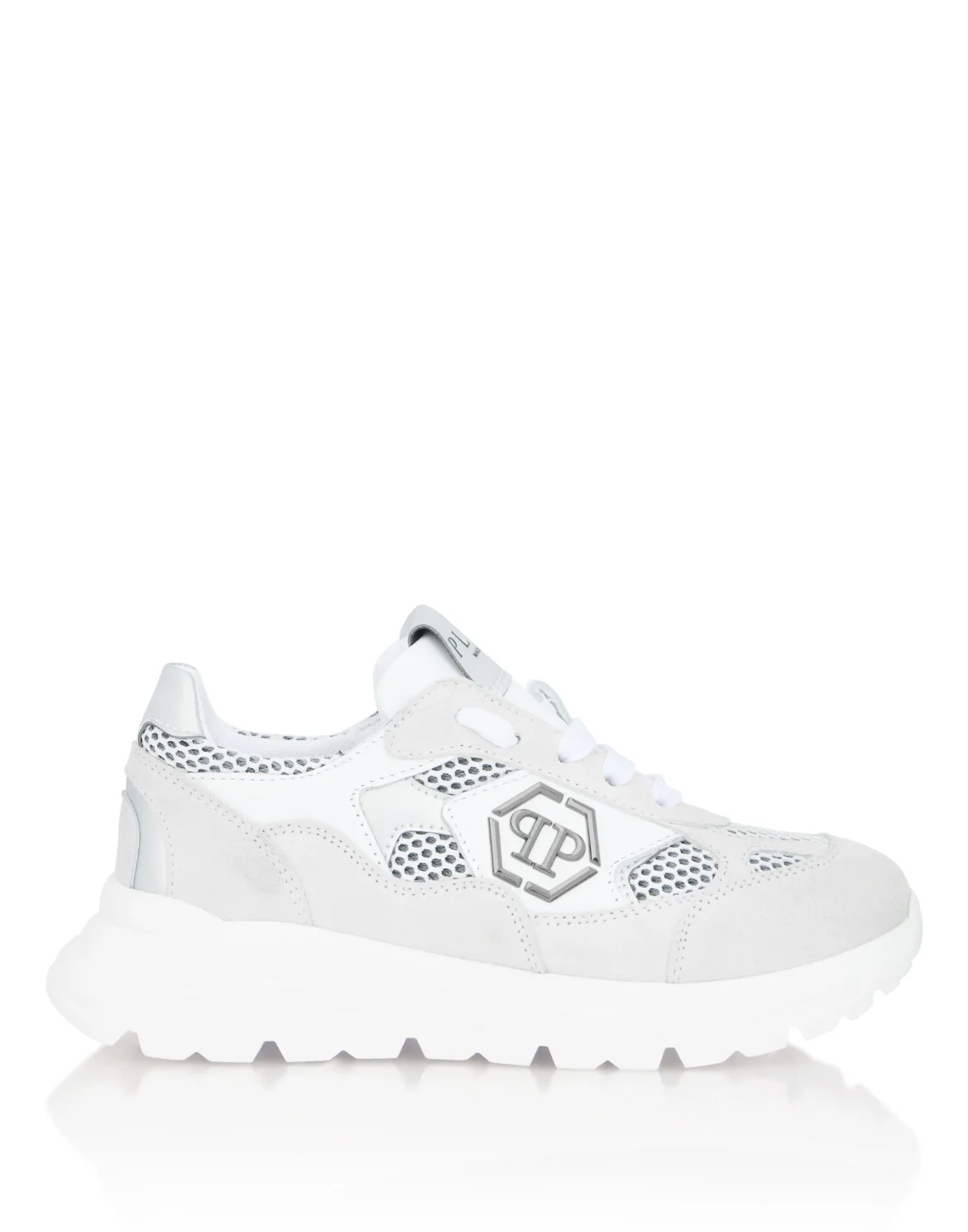 Suede Low-Top Sneakers, цвет: Белый
