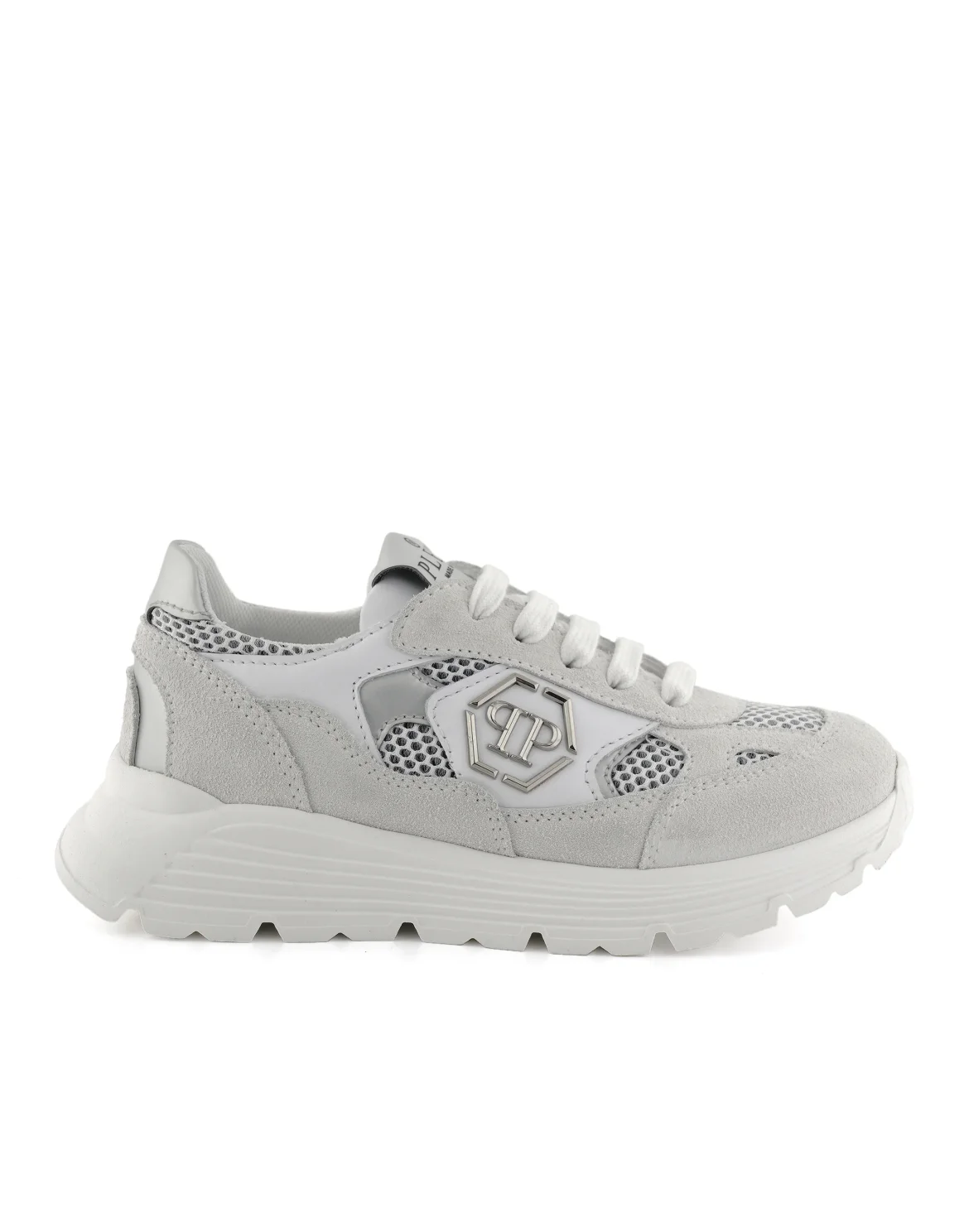 Suede Low-Top Sneakers, цвет: Белый