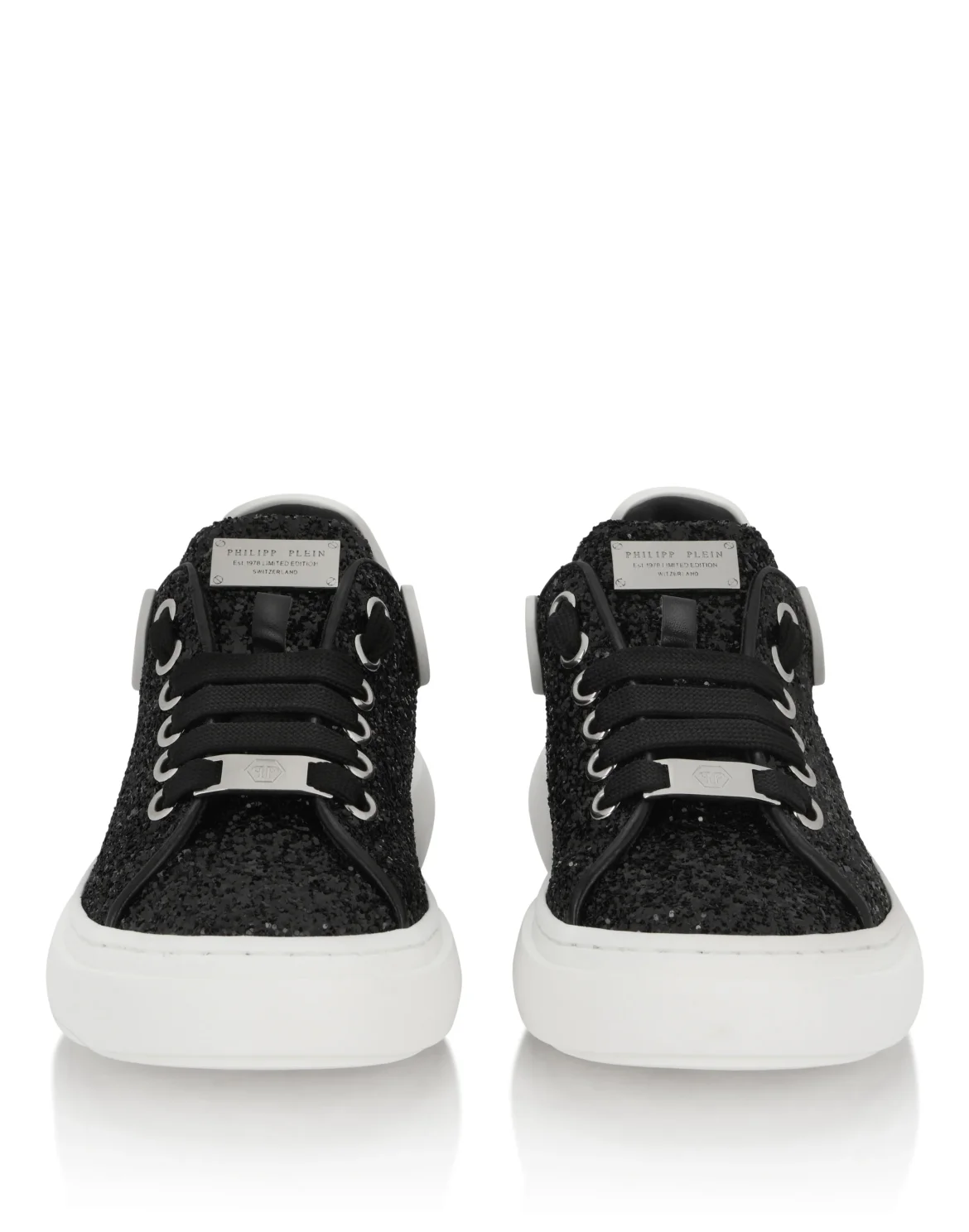 Low-Top Sneakers Glitter, цвет: Черный