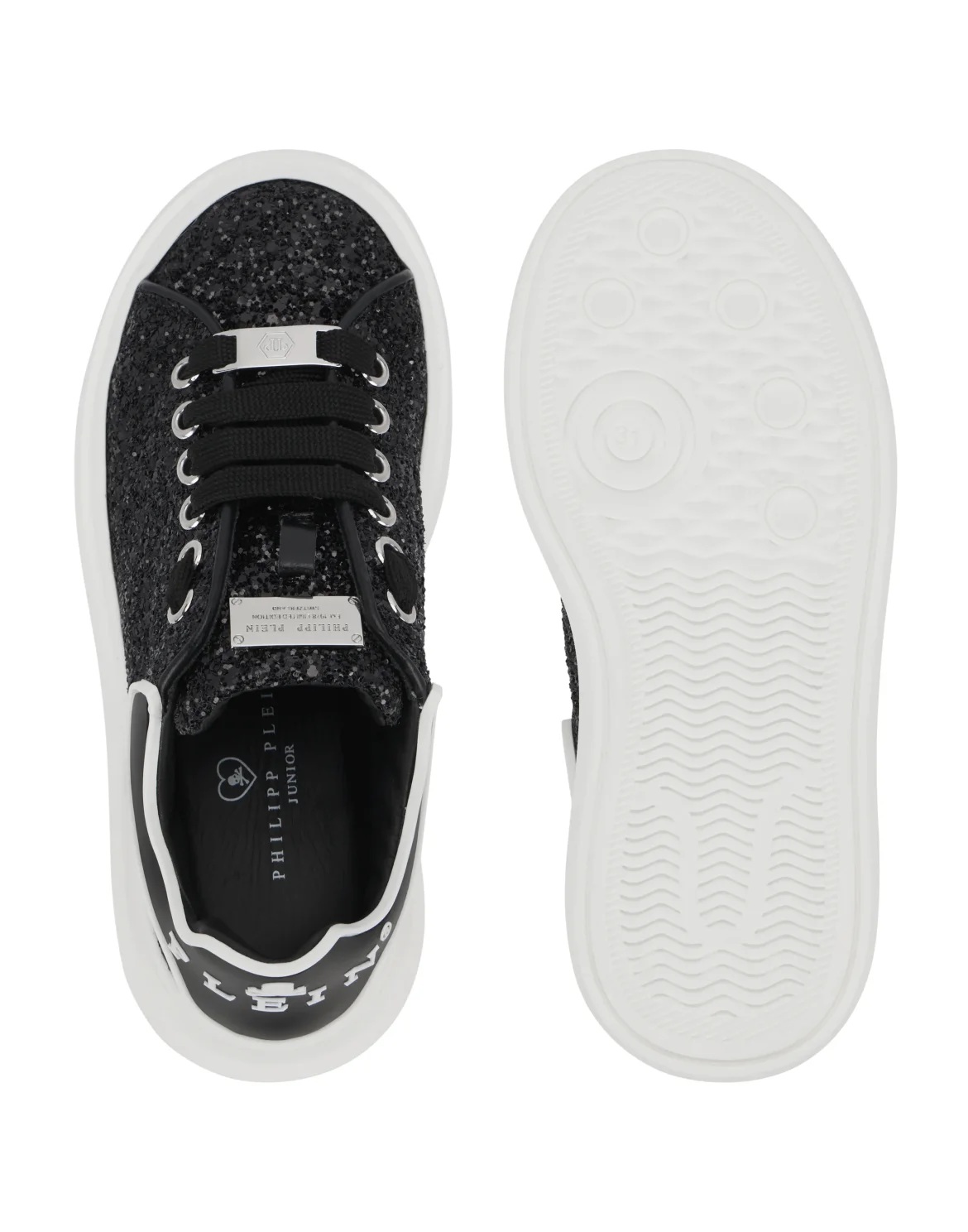 Low-Top Sneakers Glitter, цвет: Черный