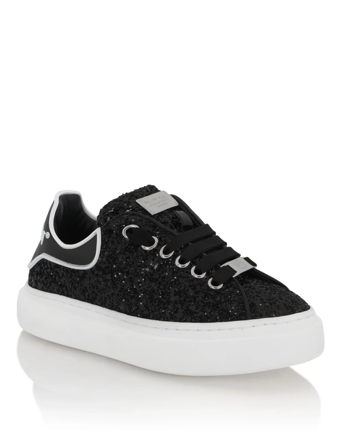 Low-Top Sneakers Glitter, цвет: Черный