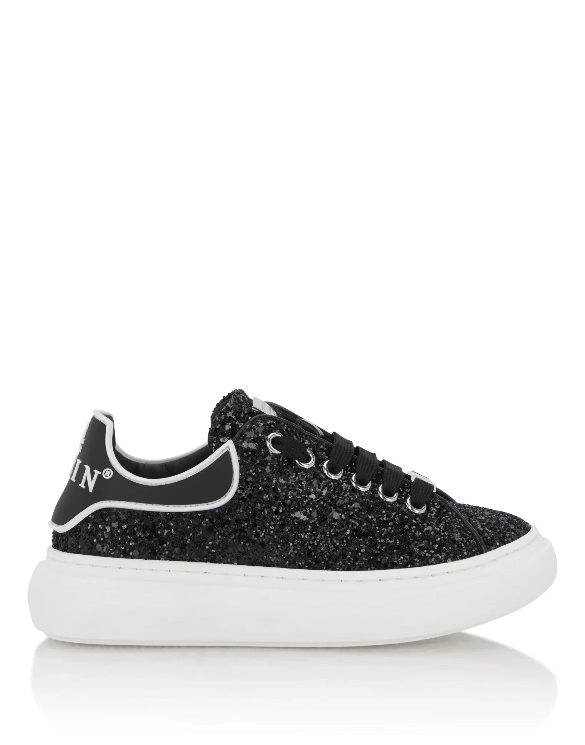Low-Top Sneakers Glitter, цвет: Черный