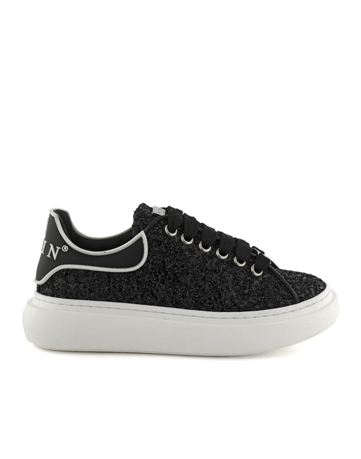 Low-Top Sneakers Glitter, цвет: Черный