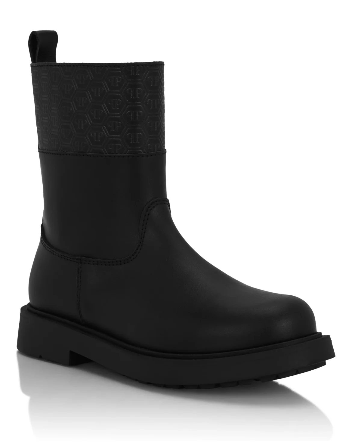 Leather Low Boots Monogram, цвет: Черный