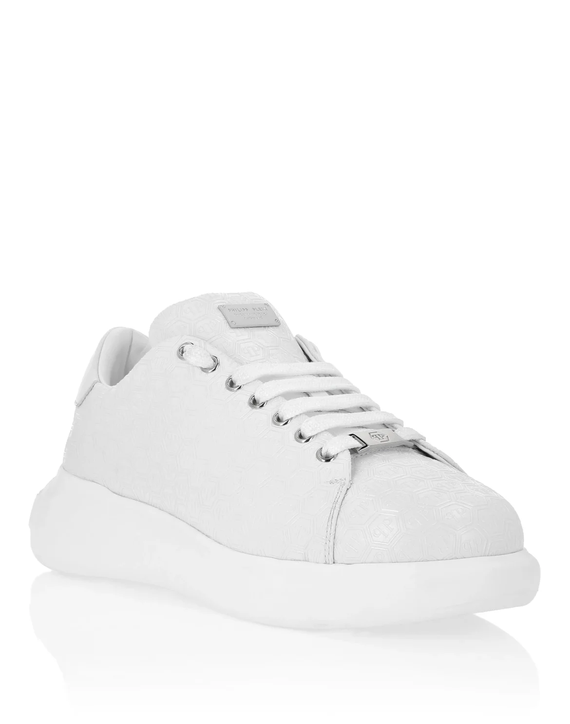 Nappa Leather Low Top Sneakers Monogram, цвет: Белый
