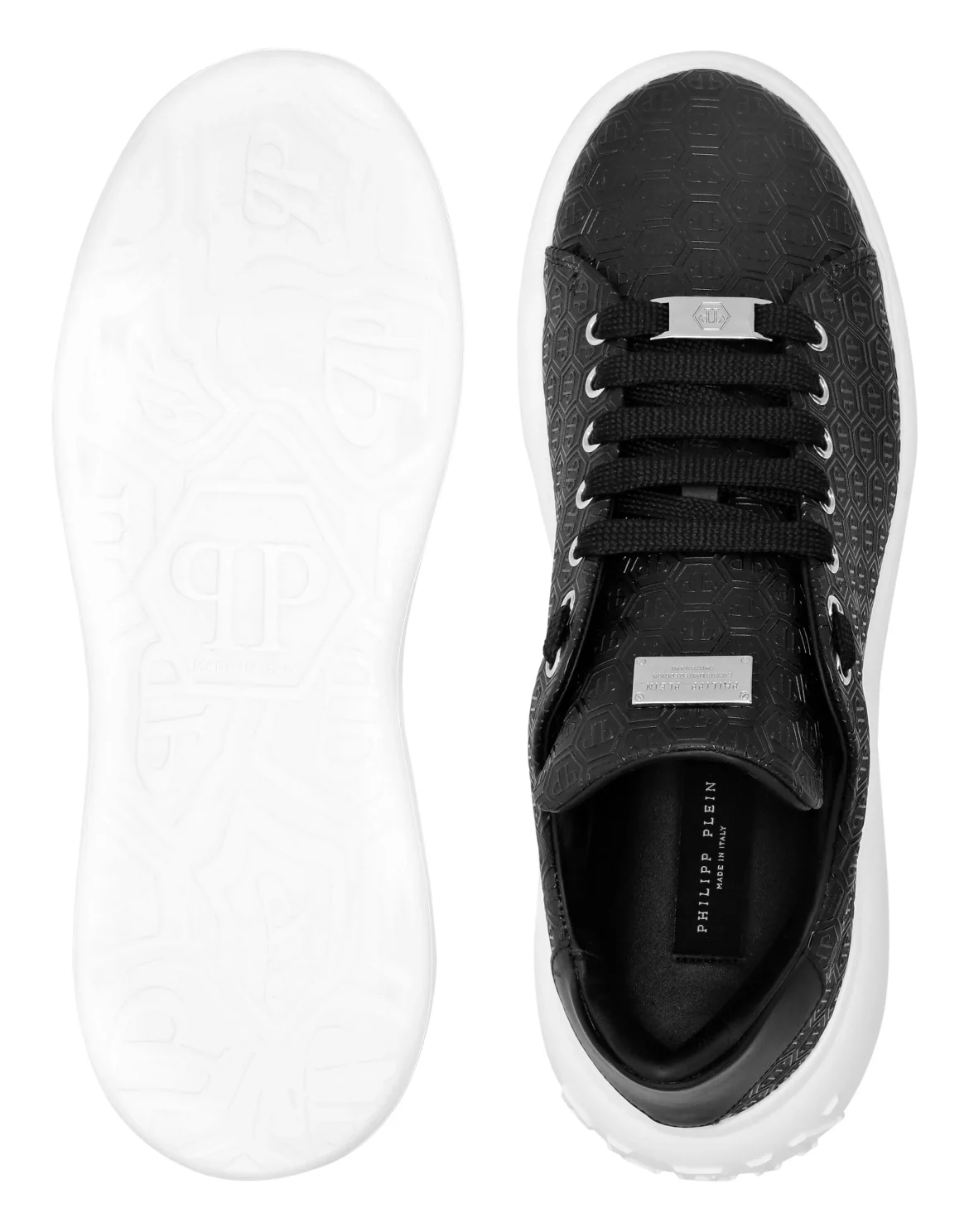 Nappa Leather Low Top Sneakers Monogram, цвет: Черный