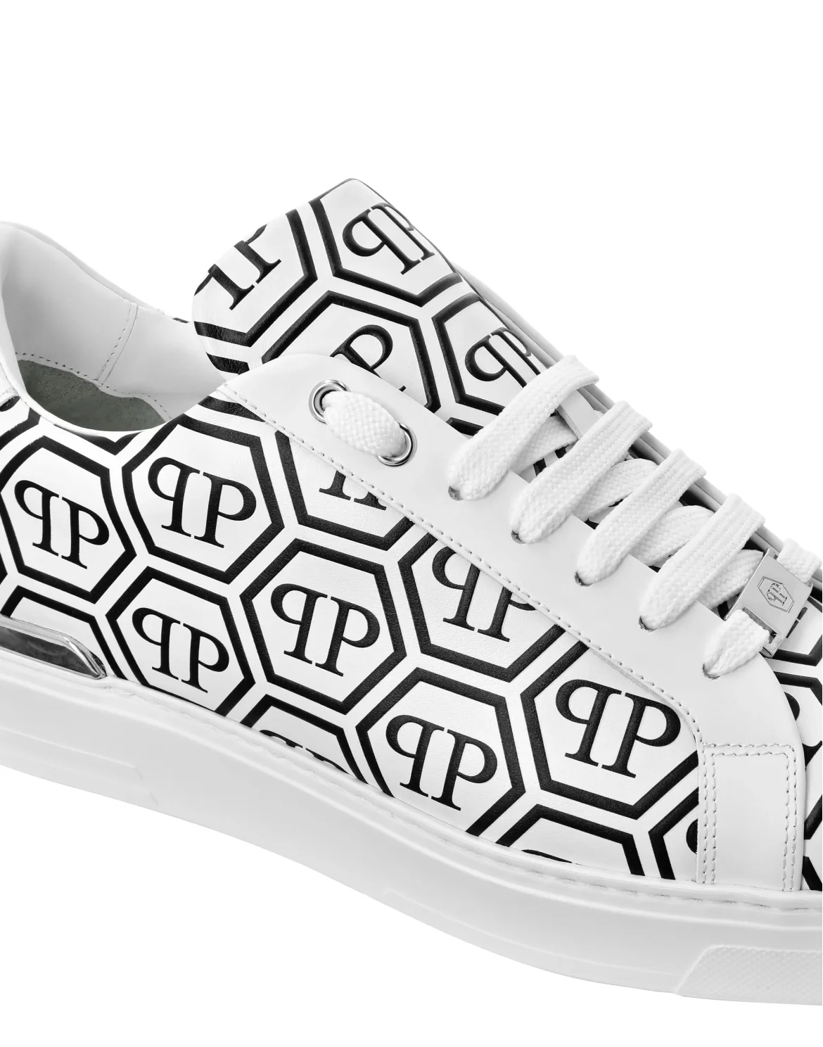 Nappa Leather Low Top Sneakers Big Monogram, цвет: Белый