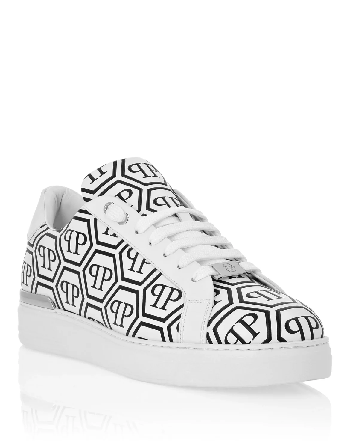 Nappa Leather Low Top Sneakers Big Monogram, цвет: Белый