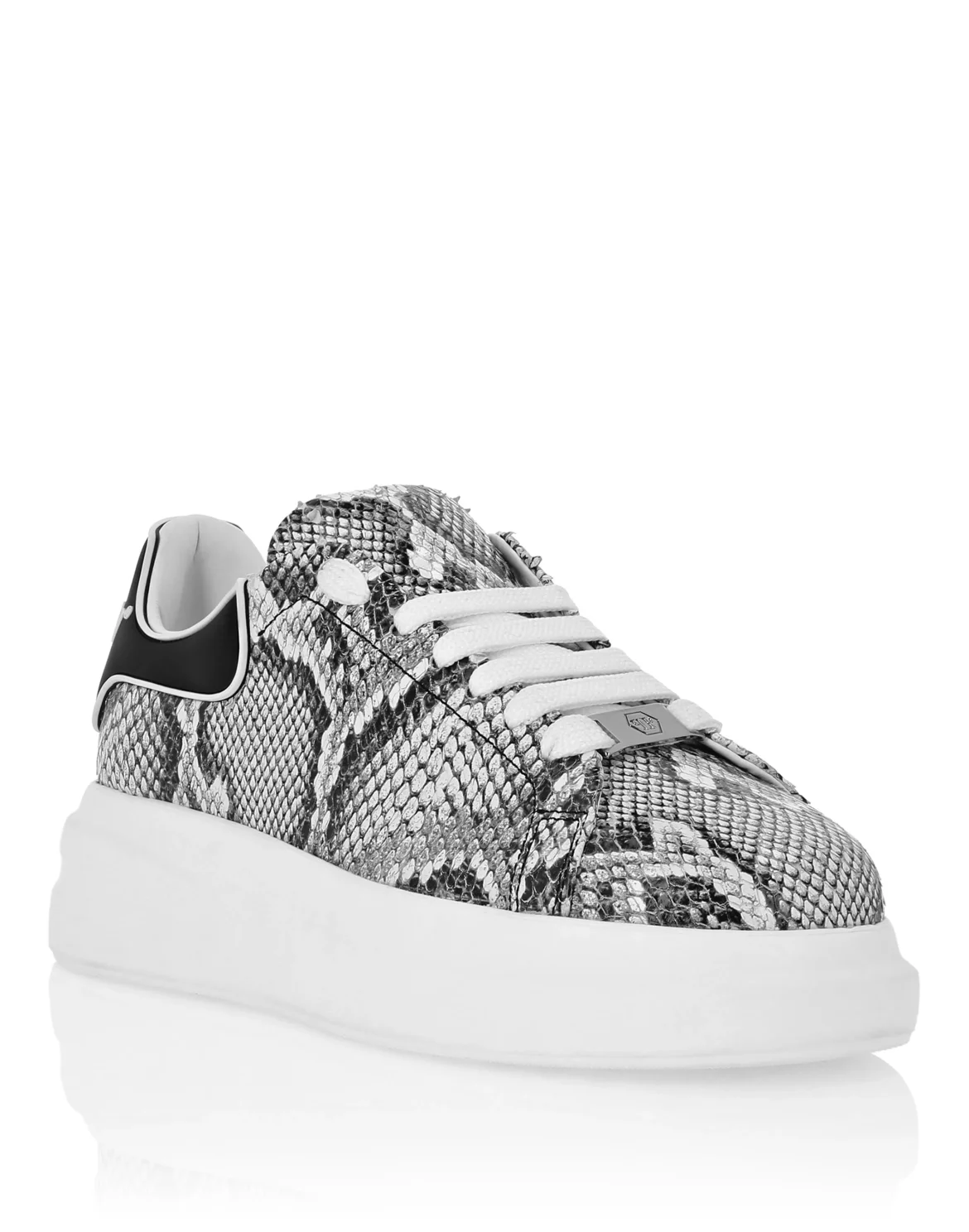 Low Top Sneakers Roccia Python Print, цвет: Белый