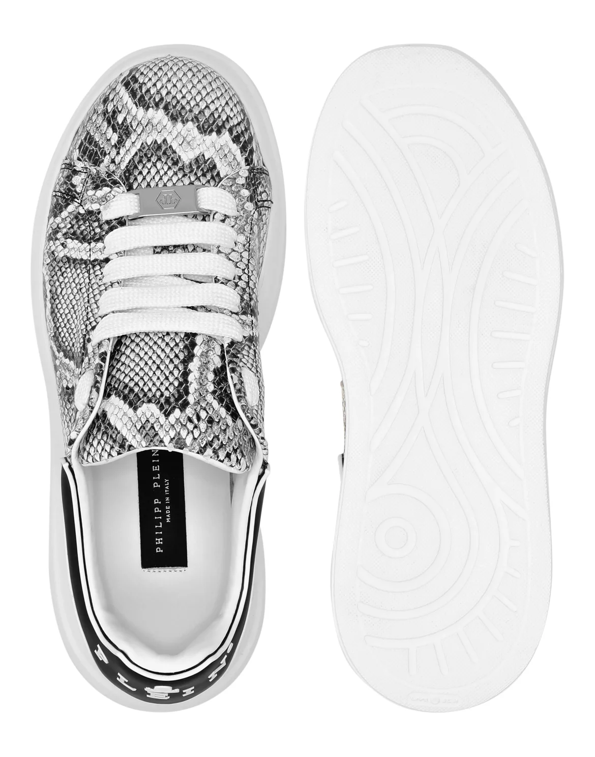 Low Top Sneakers Roccia Python Print, цвет: Белый