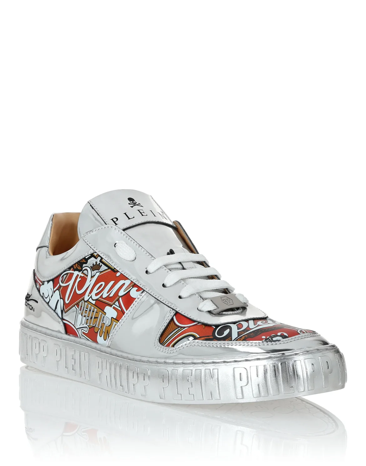 Mirror Leather Low Top Sneakers Golden Eagle, цвет: Серебристый