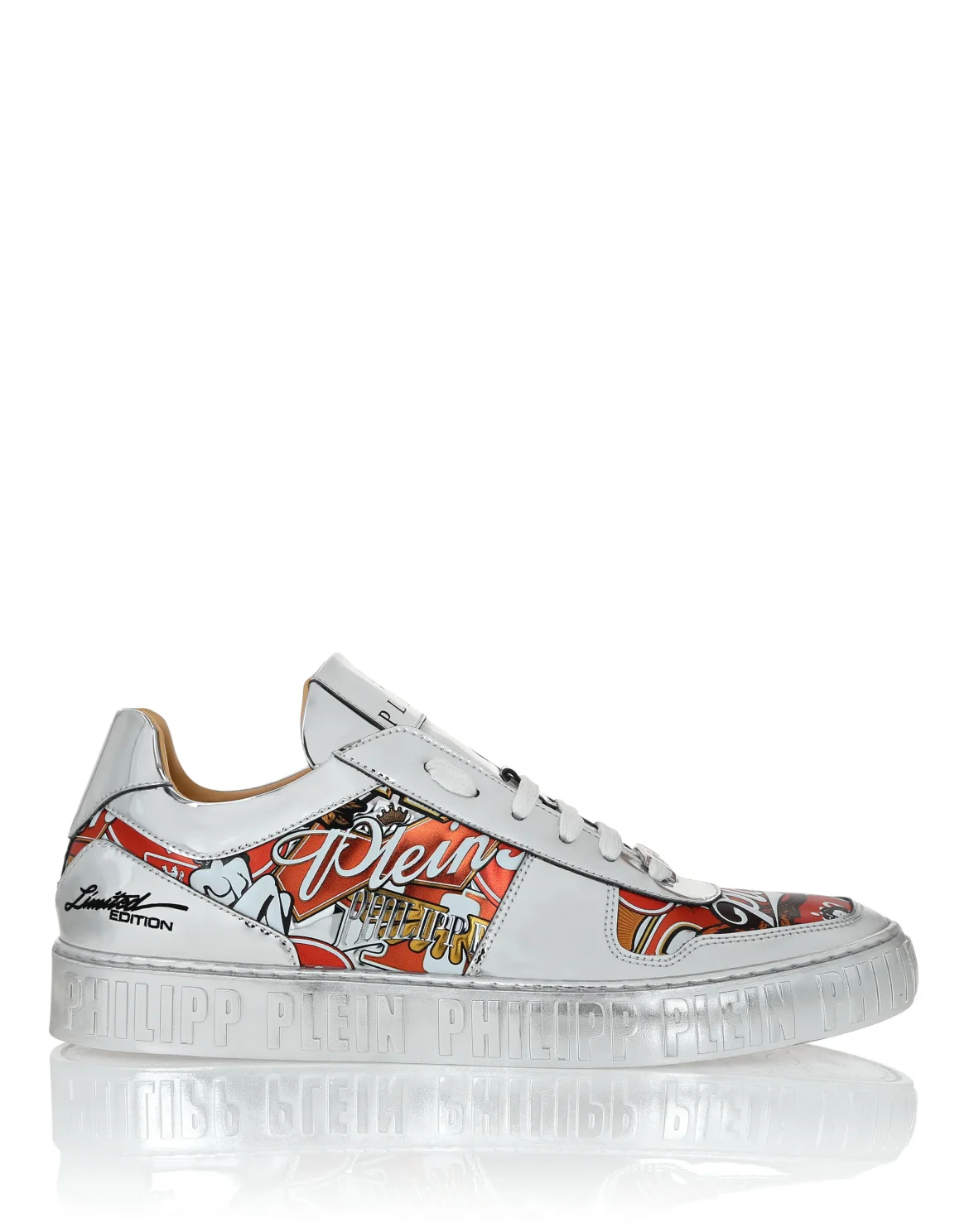 Mirror Leather Low Top Sneakers Golden Eagle, цвет: Серебристый