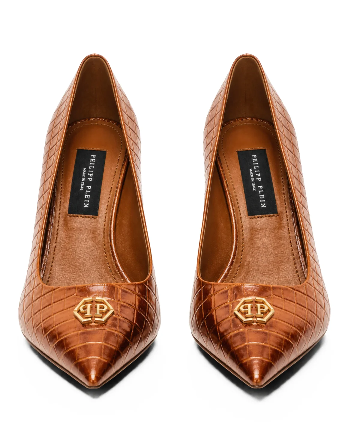 Decollete Mid Heels 6 Cocco Hexagon, цвет: Коричневый