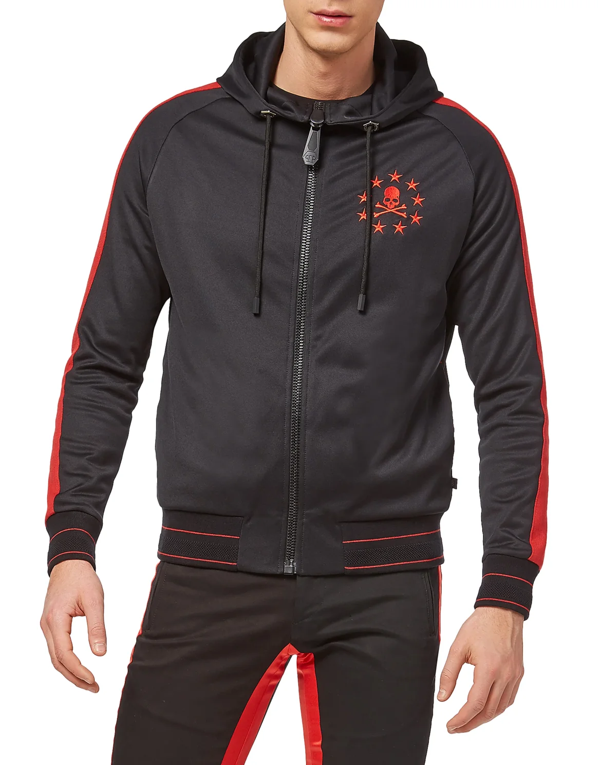 Hoodie Sweatjacket "Skull stars", цвет: Черный