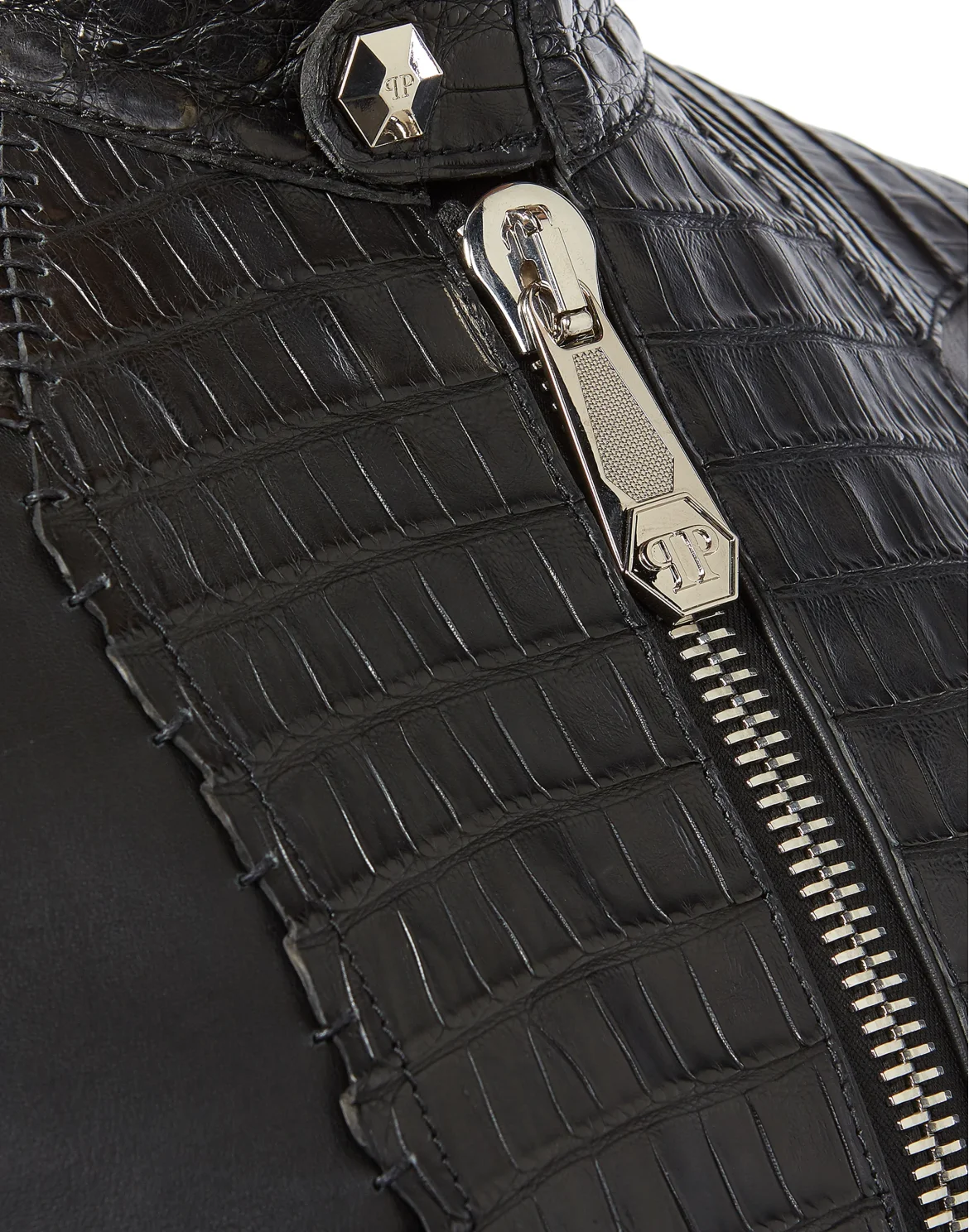 Leather Bomber "Shield", цвет: Черный