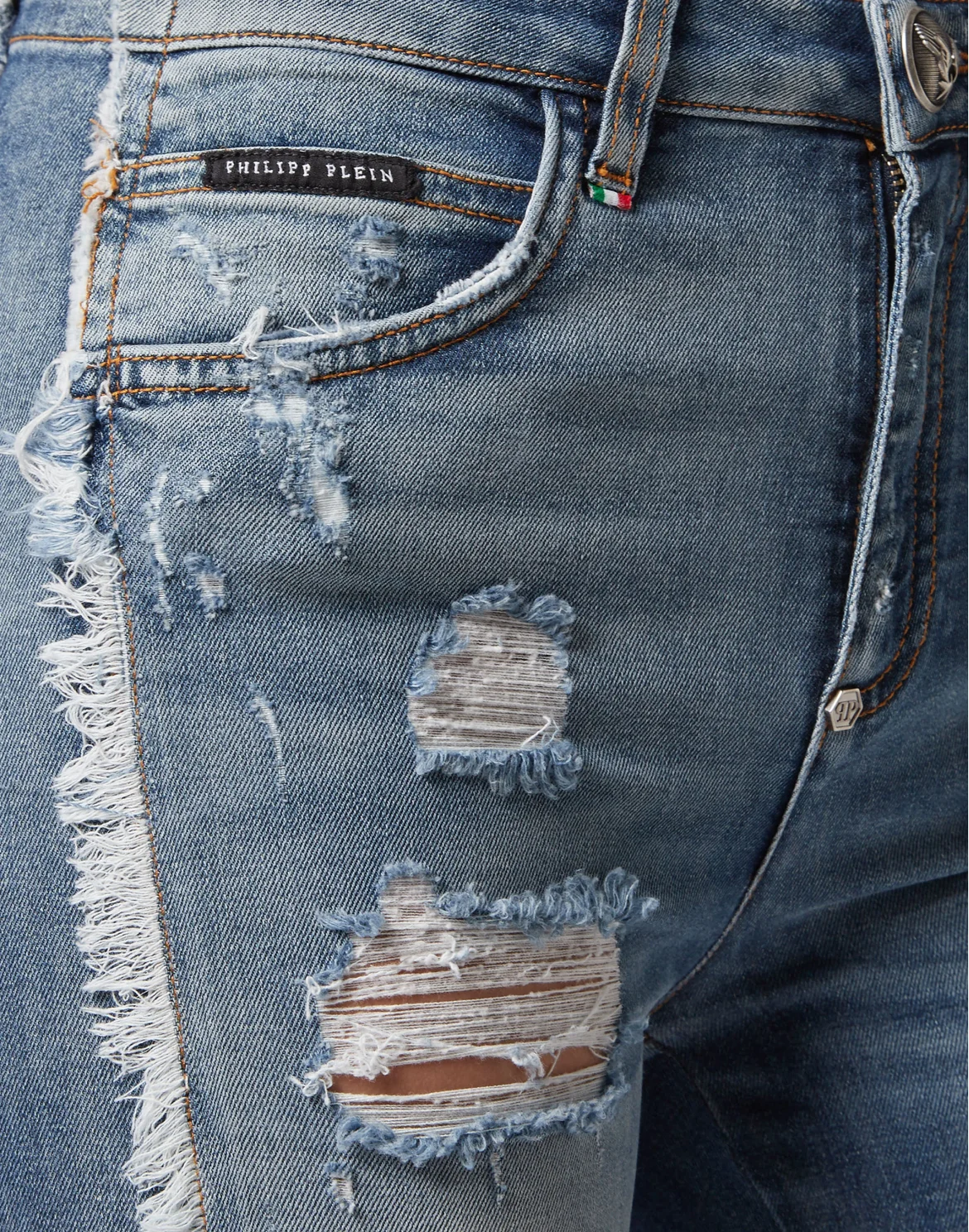 High Waist Jegging "Don't Cry", цвет: Синий