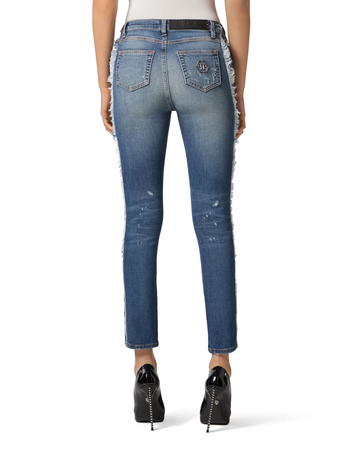 High Waist Jegging "Don't Cry", цвет: Синий