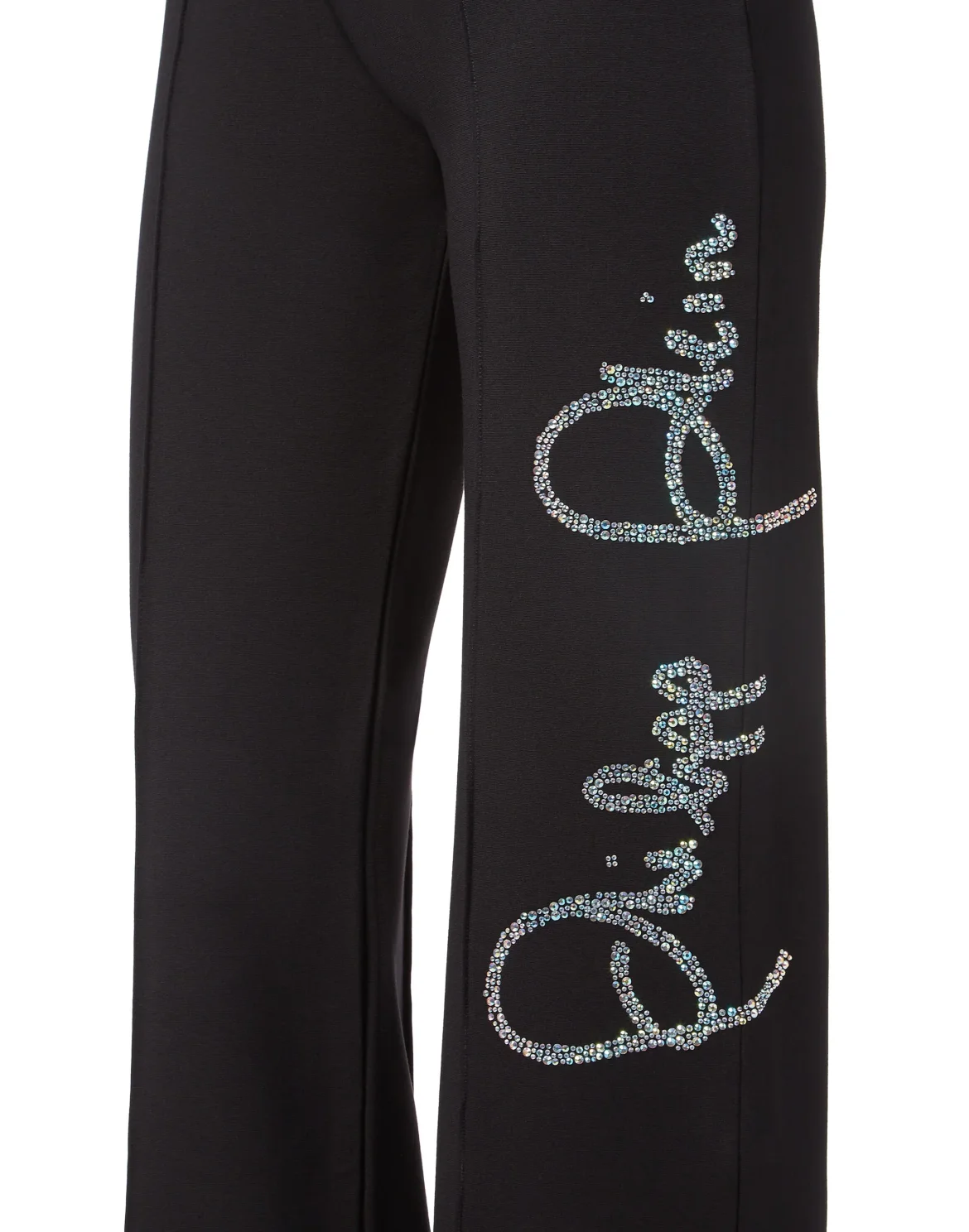 Long Trousers "Flare crystal", цвет: Черный