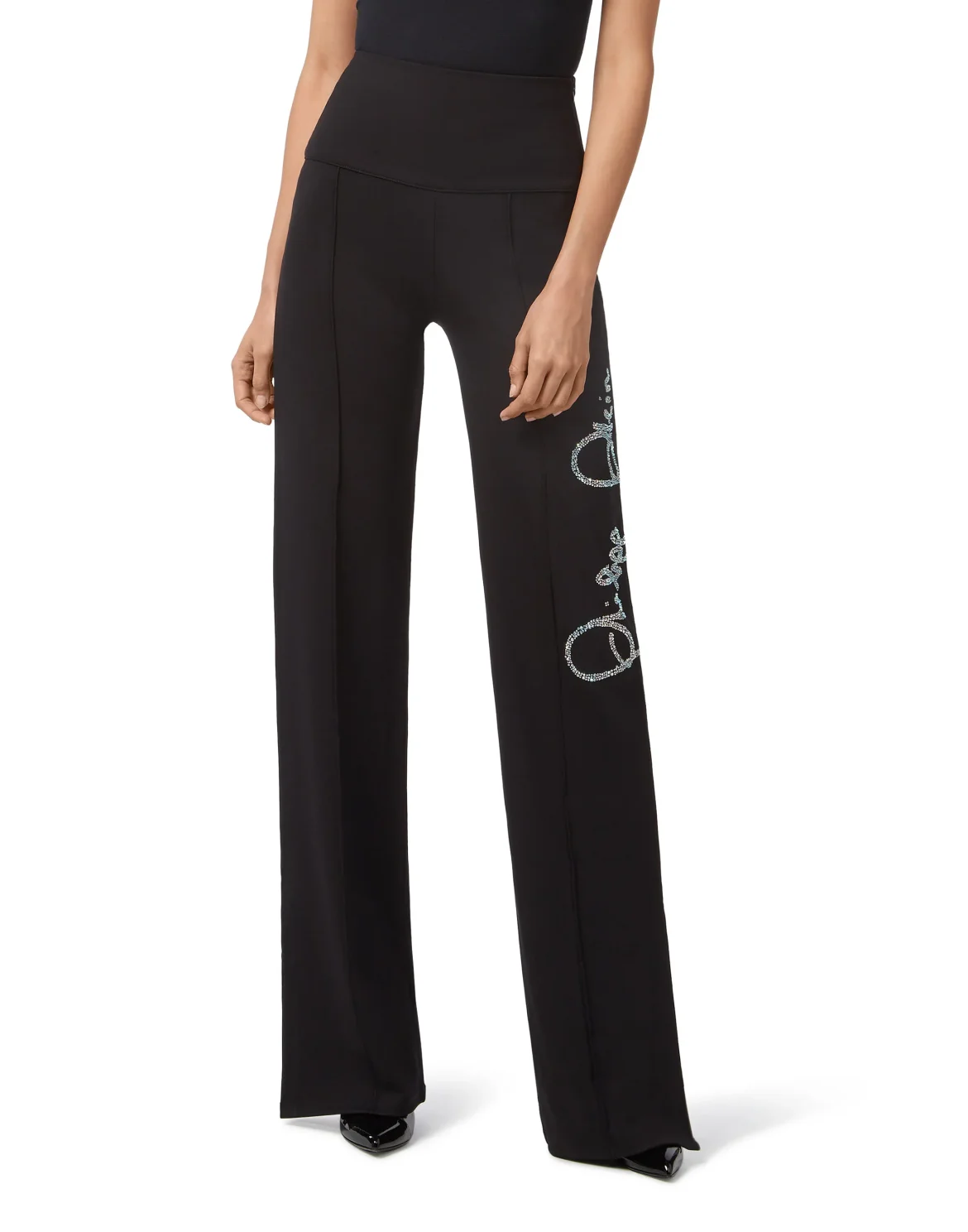 Long Trousers "Flare crystal", цвет: Черный