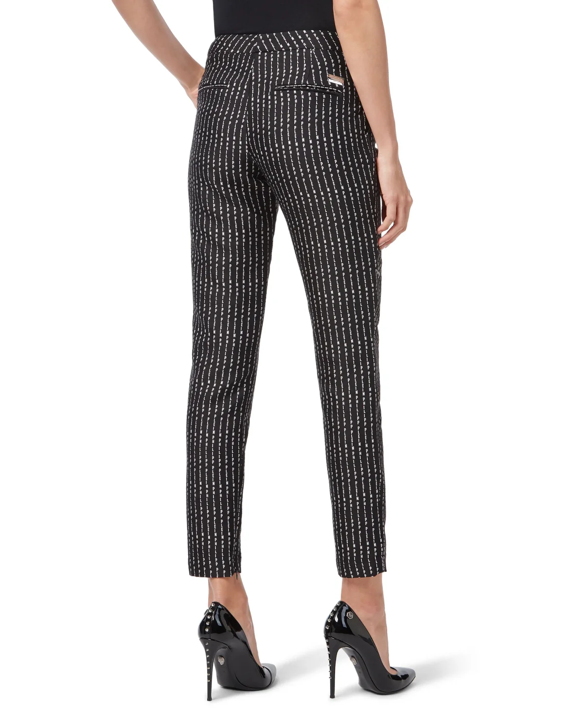 Long Trousers "Pinstripe Plein", цвет: Черный