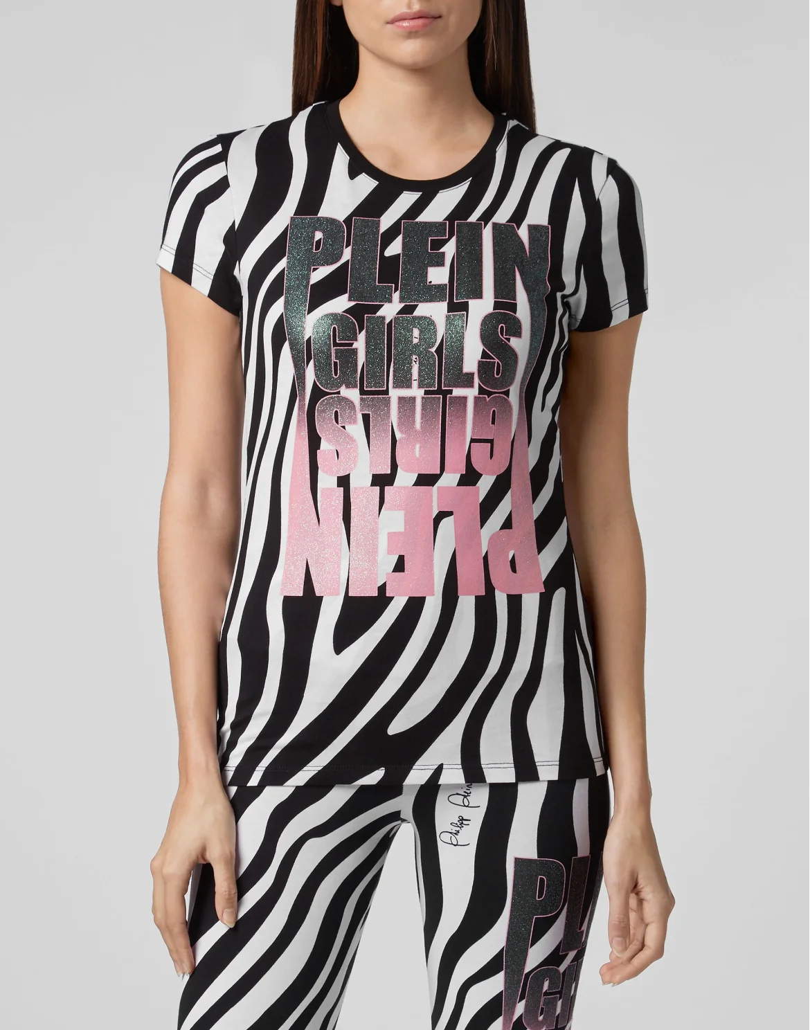T-shirt Round Neck SS Zebra, цвет: Черный