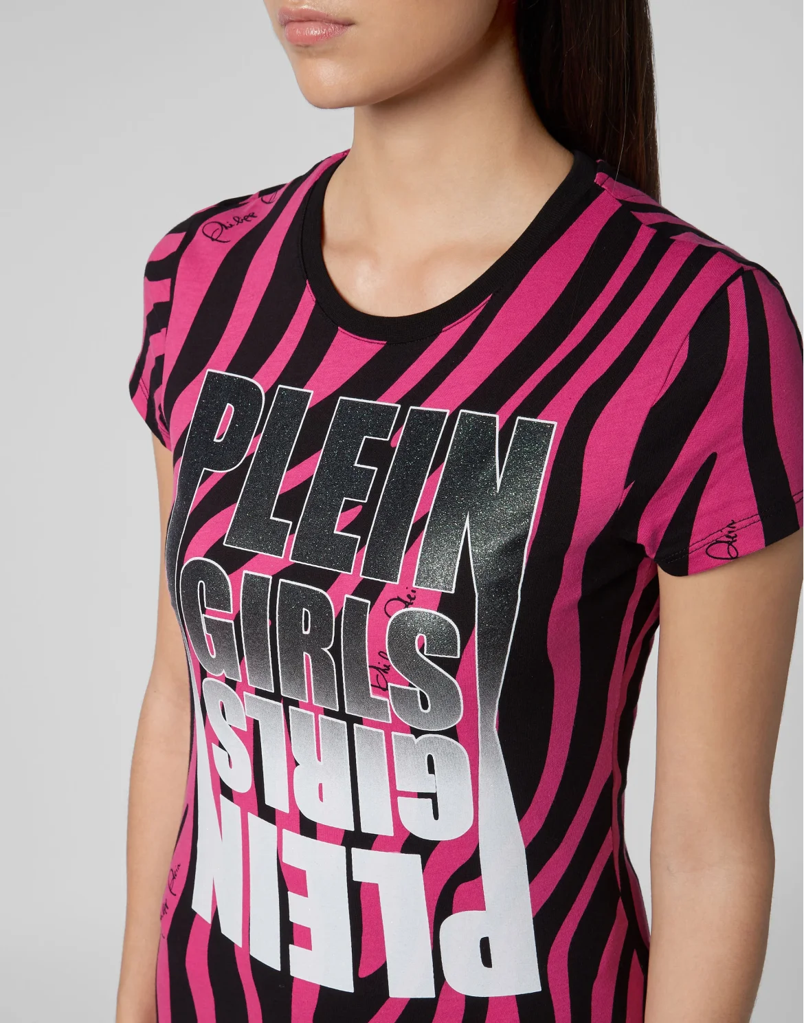 T-shirt Round Neck SS Zebra, цвет: Черный