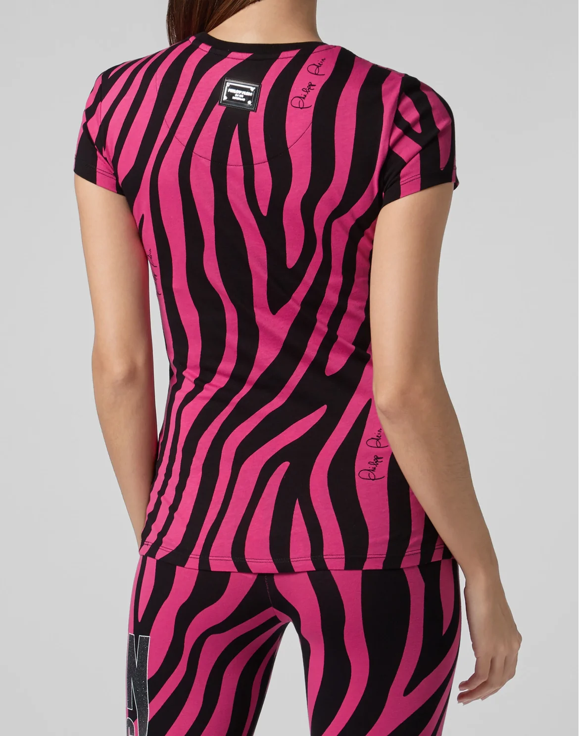 T-shirt Round Neck SS Zebra, цвет: Черный