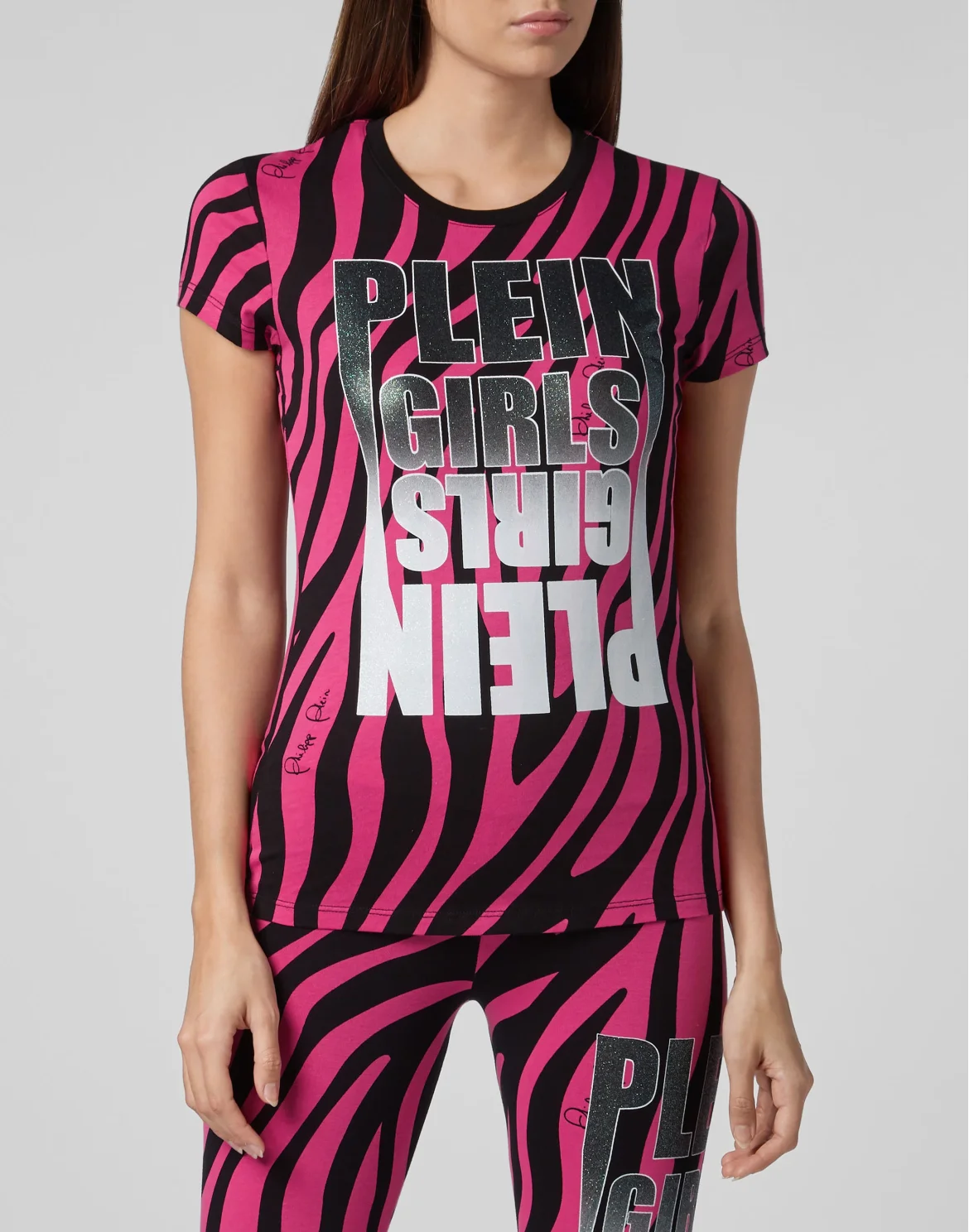 T-shirt Round Neck SS Zebra, цвет: Черный