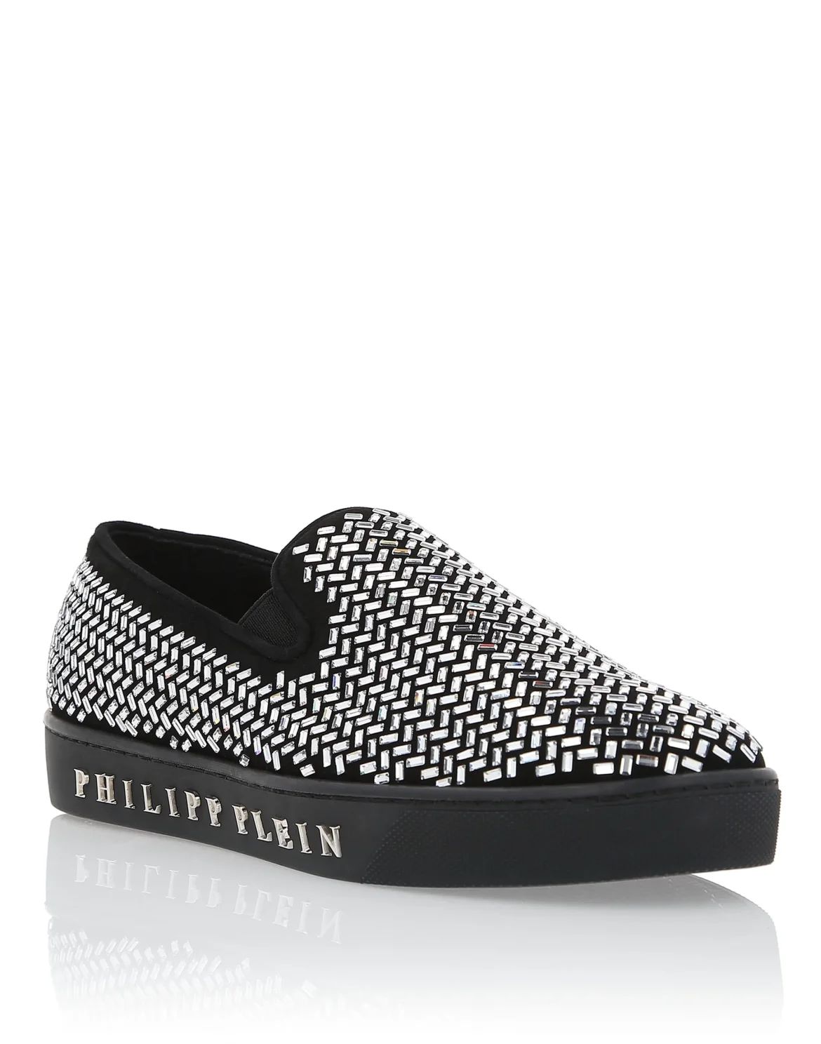 Slip On "Strass", цвет: Черный