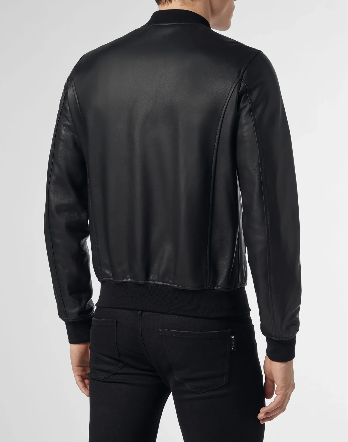 Leather Bomber Statement, цвет: Черный