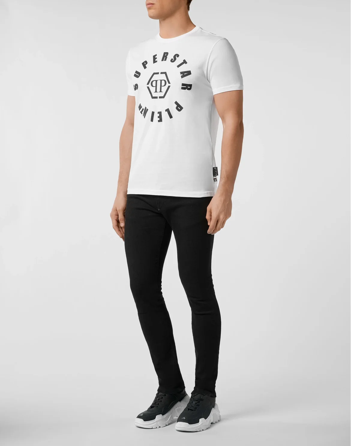 T-shirt Platinum Cut Round Neck Philipp Plein TM, цвет: Белый