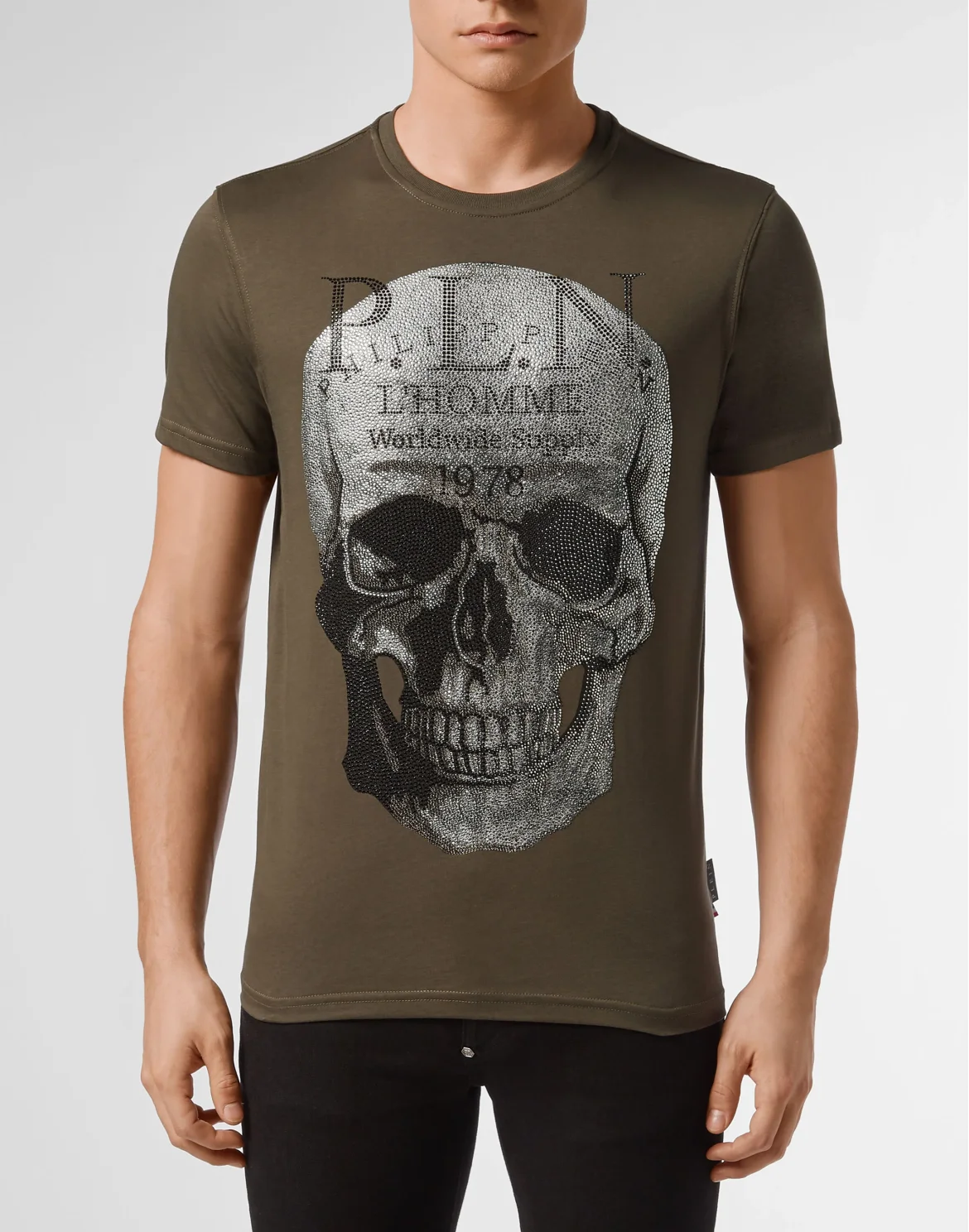 T-shirt Platinum Cut Round Neck Skull, цвет: Камуфляж