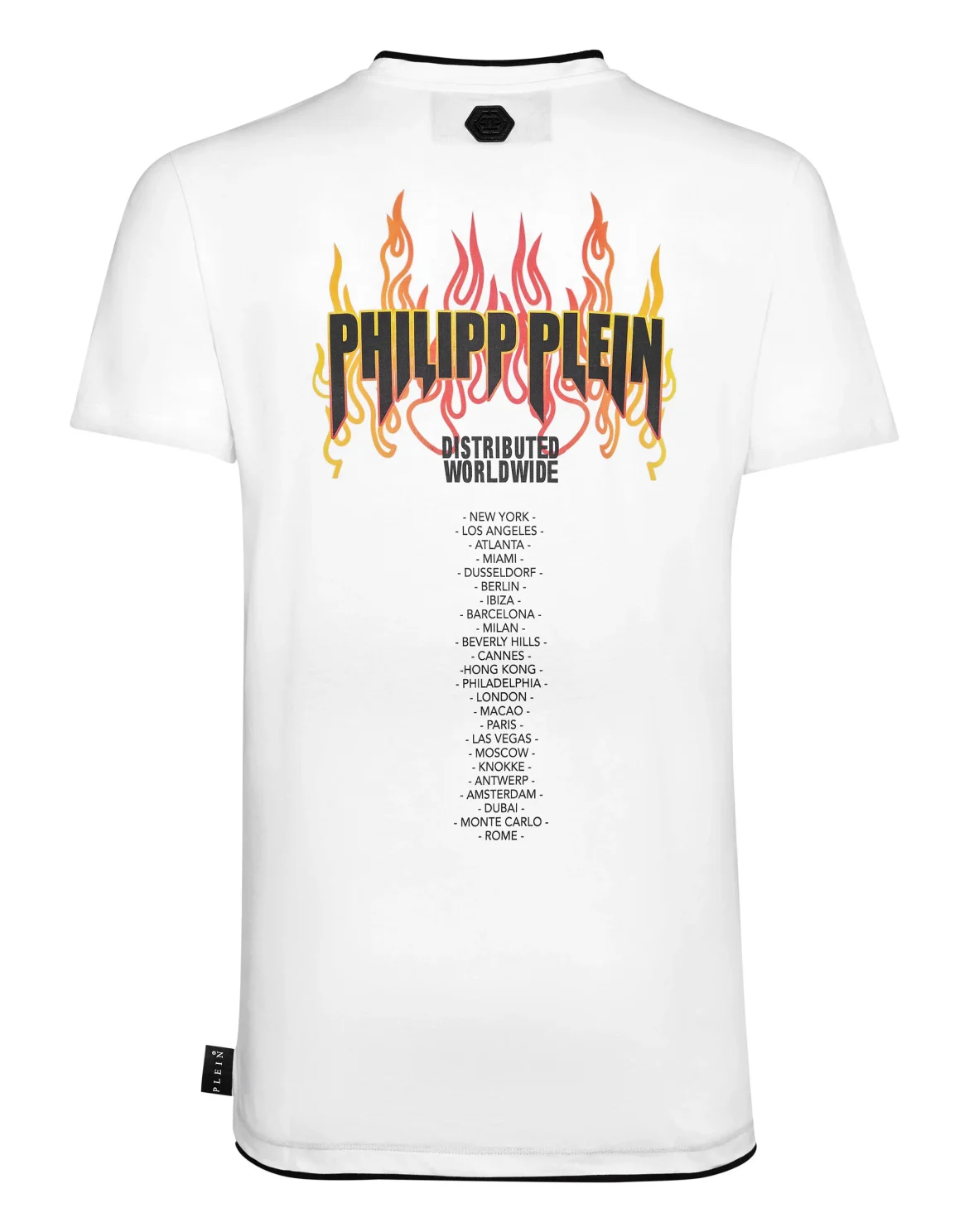 T-shirt Gold Cut Round Neck Flame, цвет: Белый