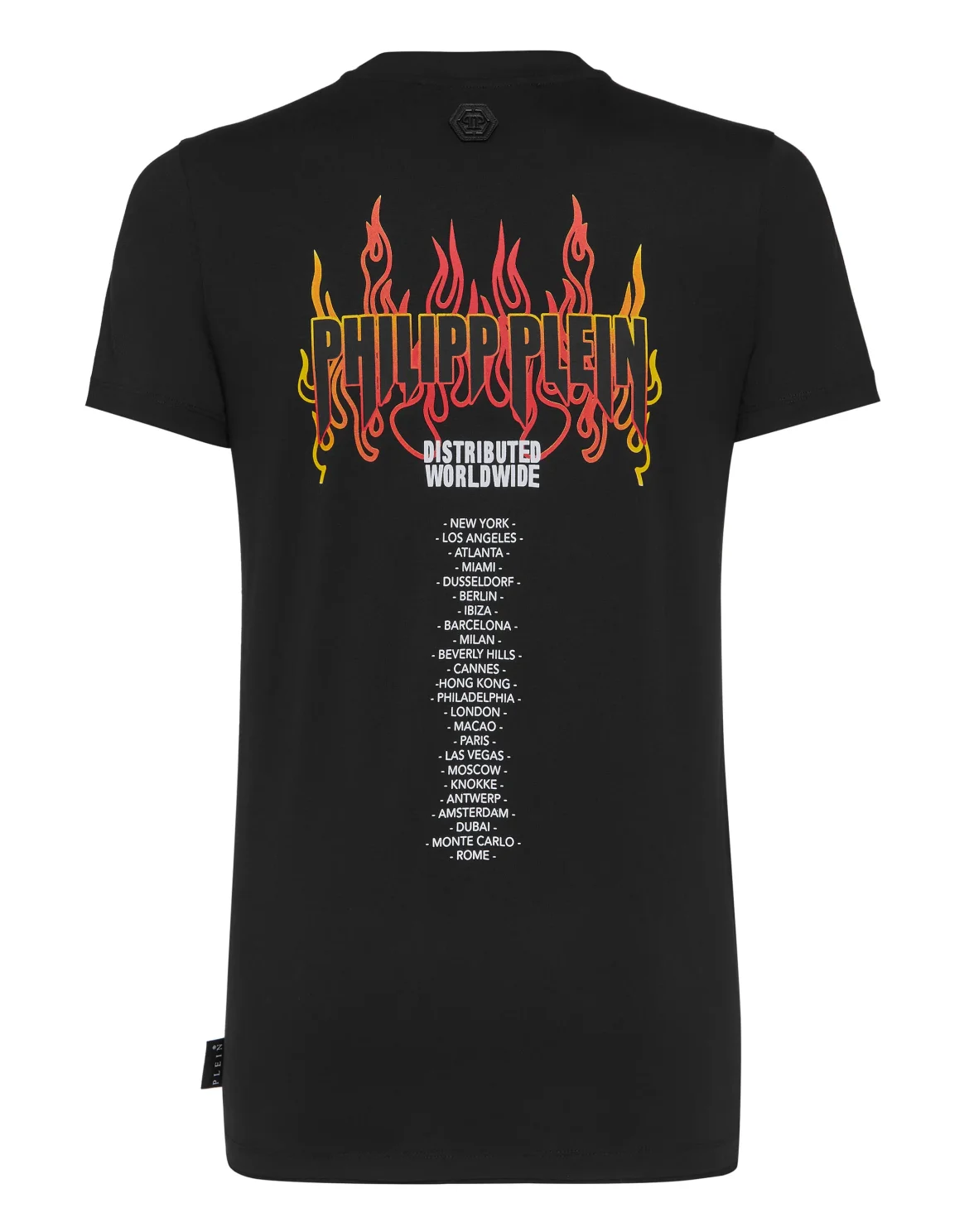 T-shirt Gold Cut Round Neck Flame, цвет: Черный