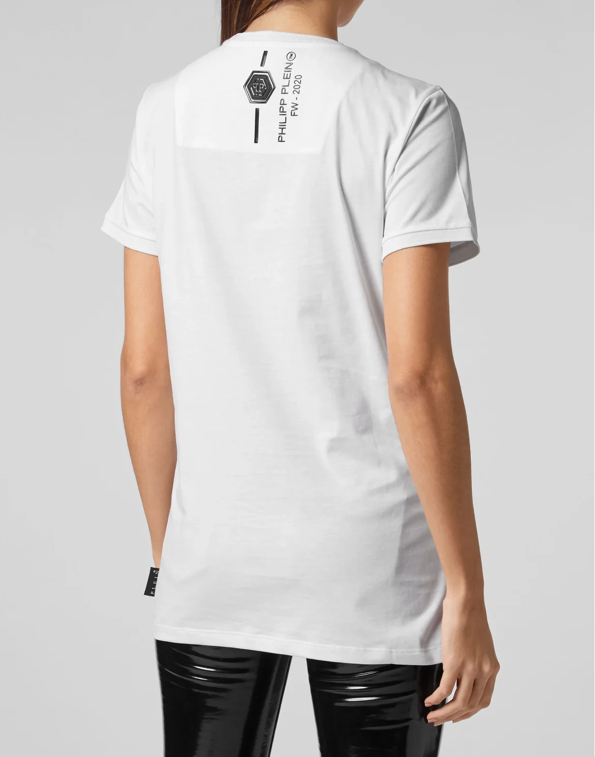 T-shirt Platinum Cut Round Neck Skull, цвет: Белый