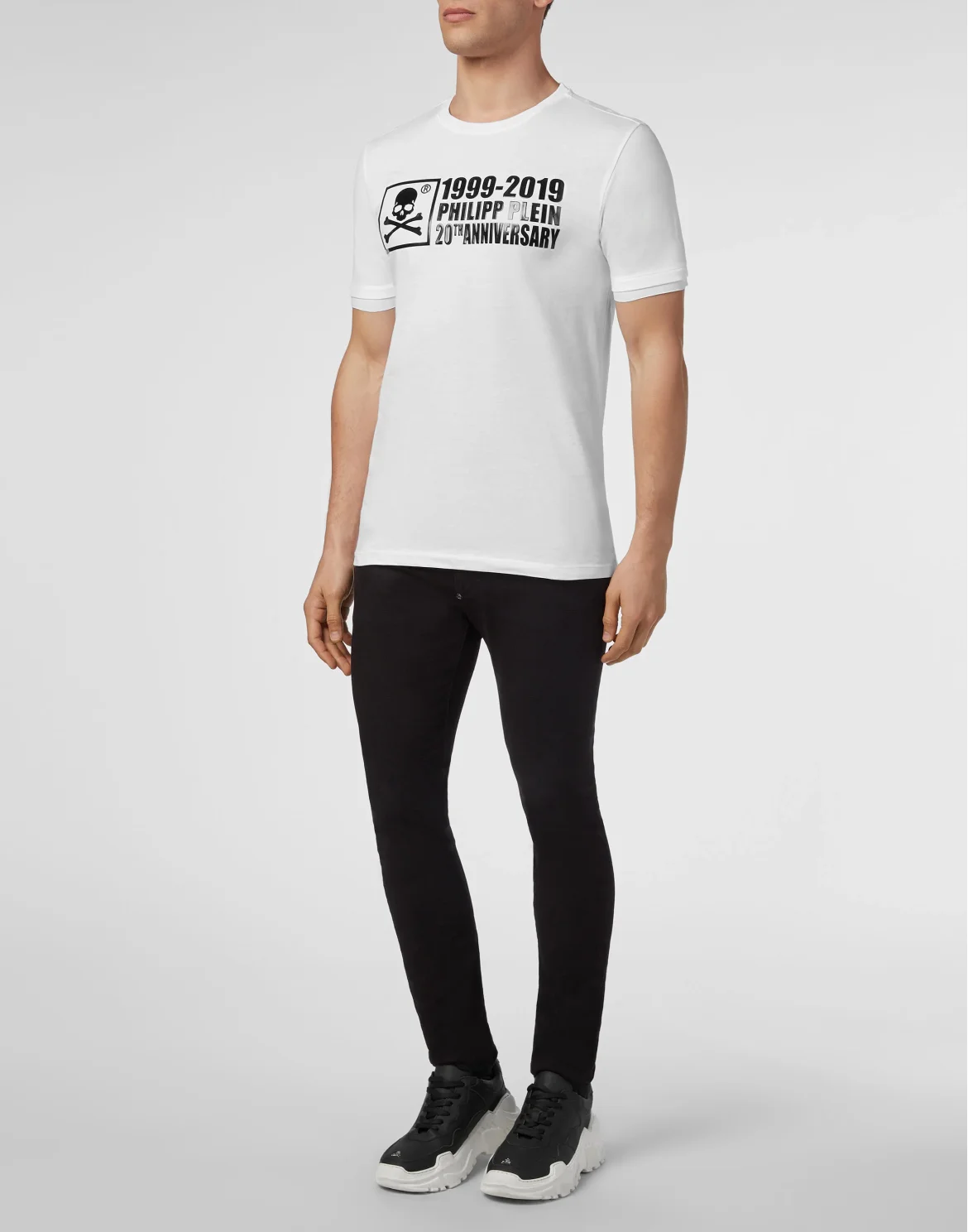 T-shirt Platinum Cut Round Neck Anniversary 20th, цвет: Белый