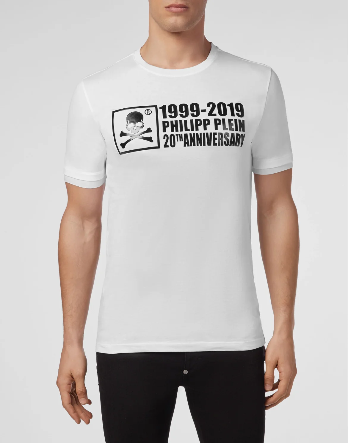 T-shirt Platinum Cut Round Neck Anniversary 20th, цвет: Белый