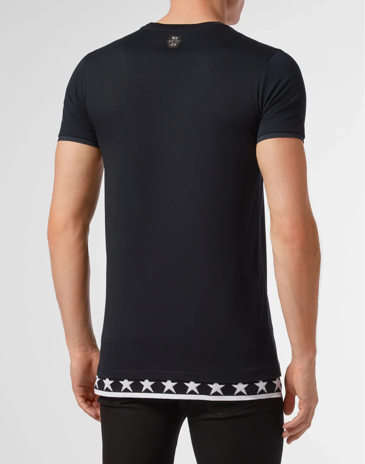 T-shirt Platinum Cut Round Neck Anniversary 20th, цвет: Синий