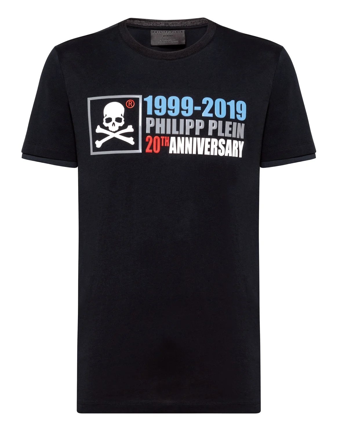 T-shirt Platinum Cut Round Neck Anniversary 20th, цвет: Синий
