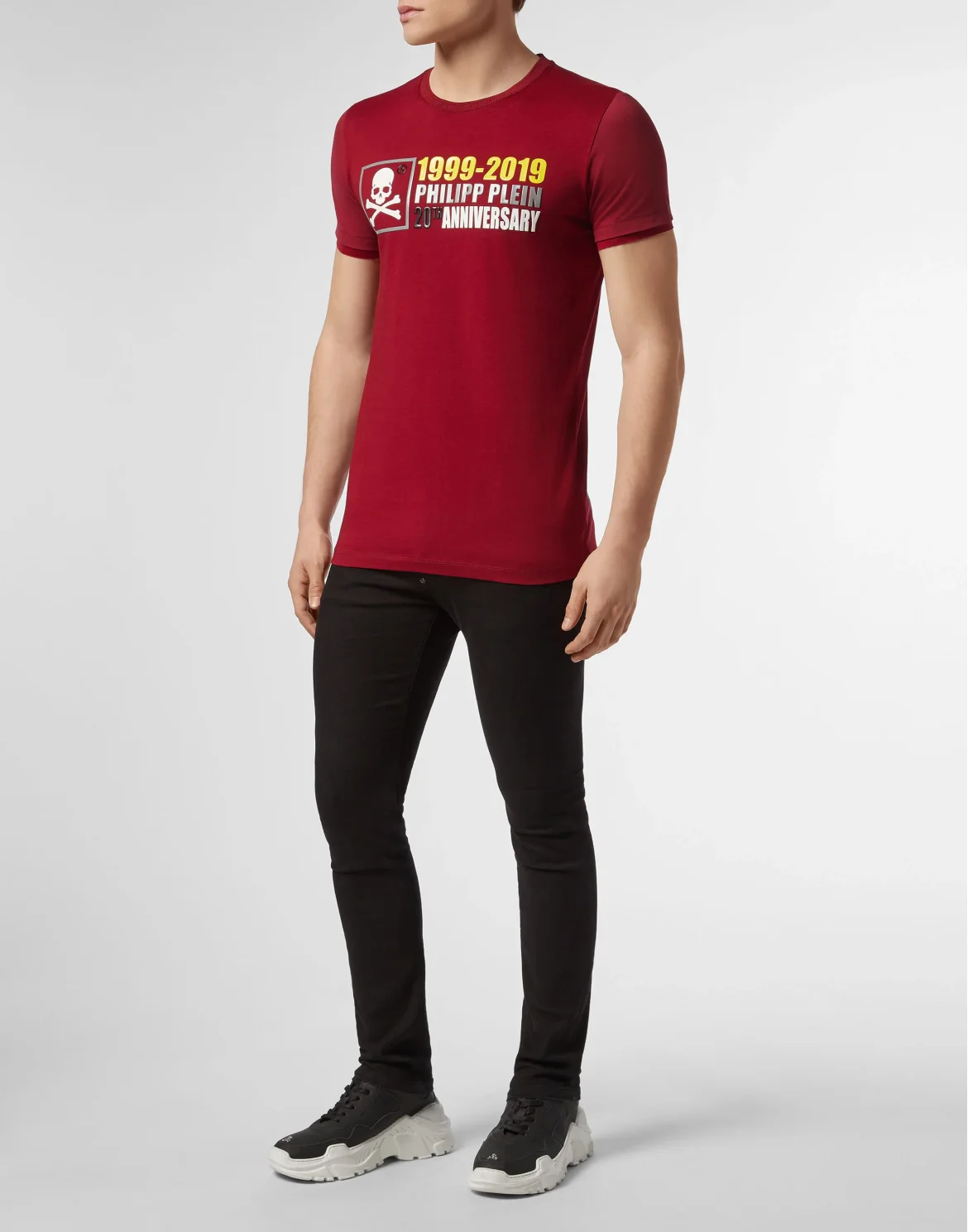 T-shirt Platinum Cut Round Neck Anniversary 20th, цвет: Красный